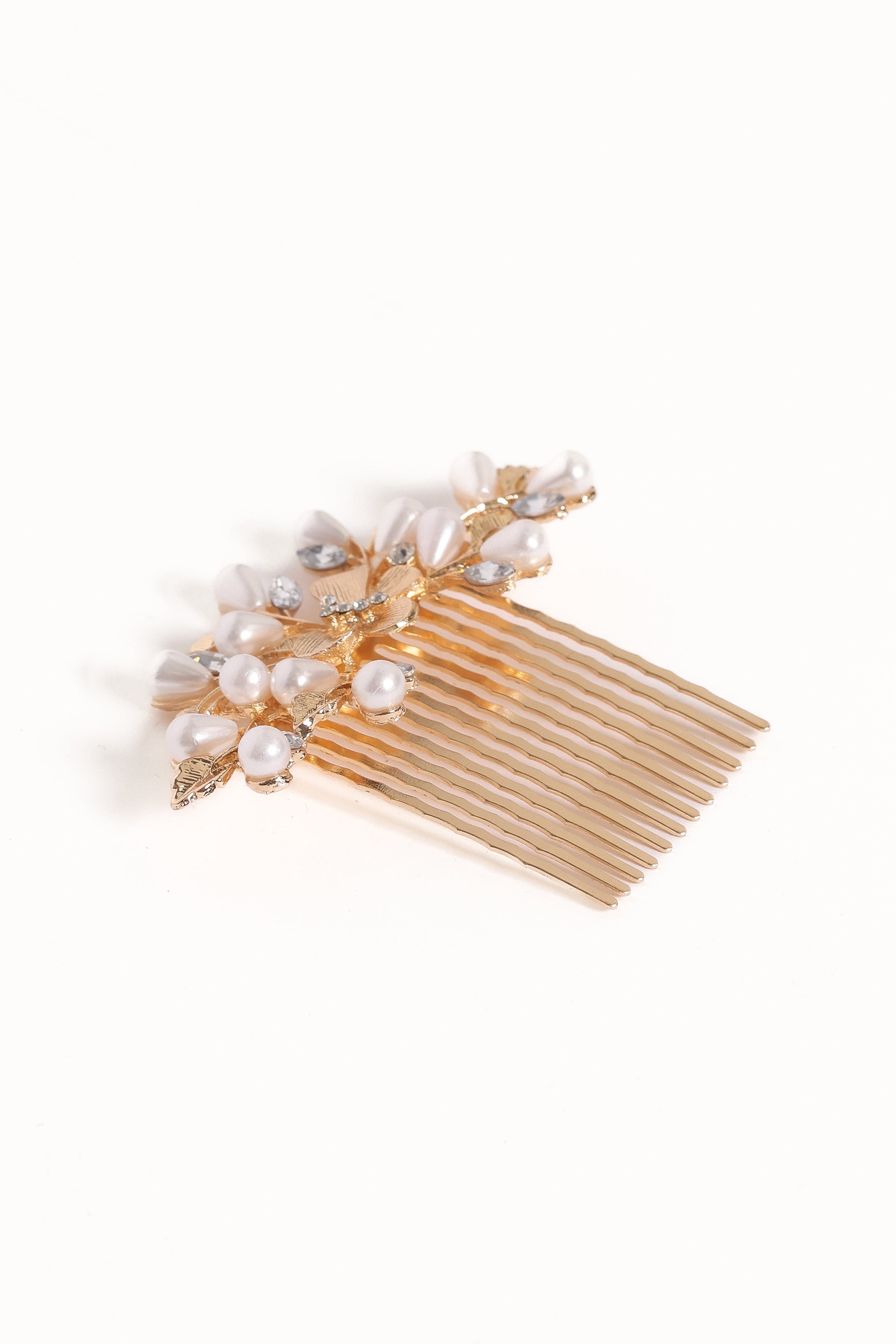 Madelaine Hair Comb - Gold/Pearl