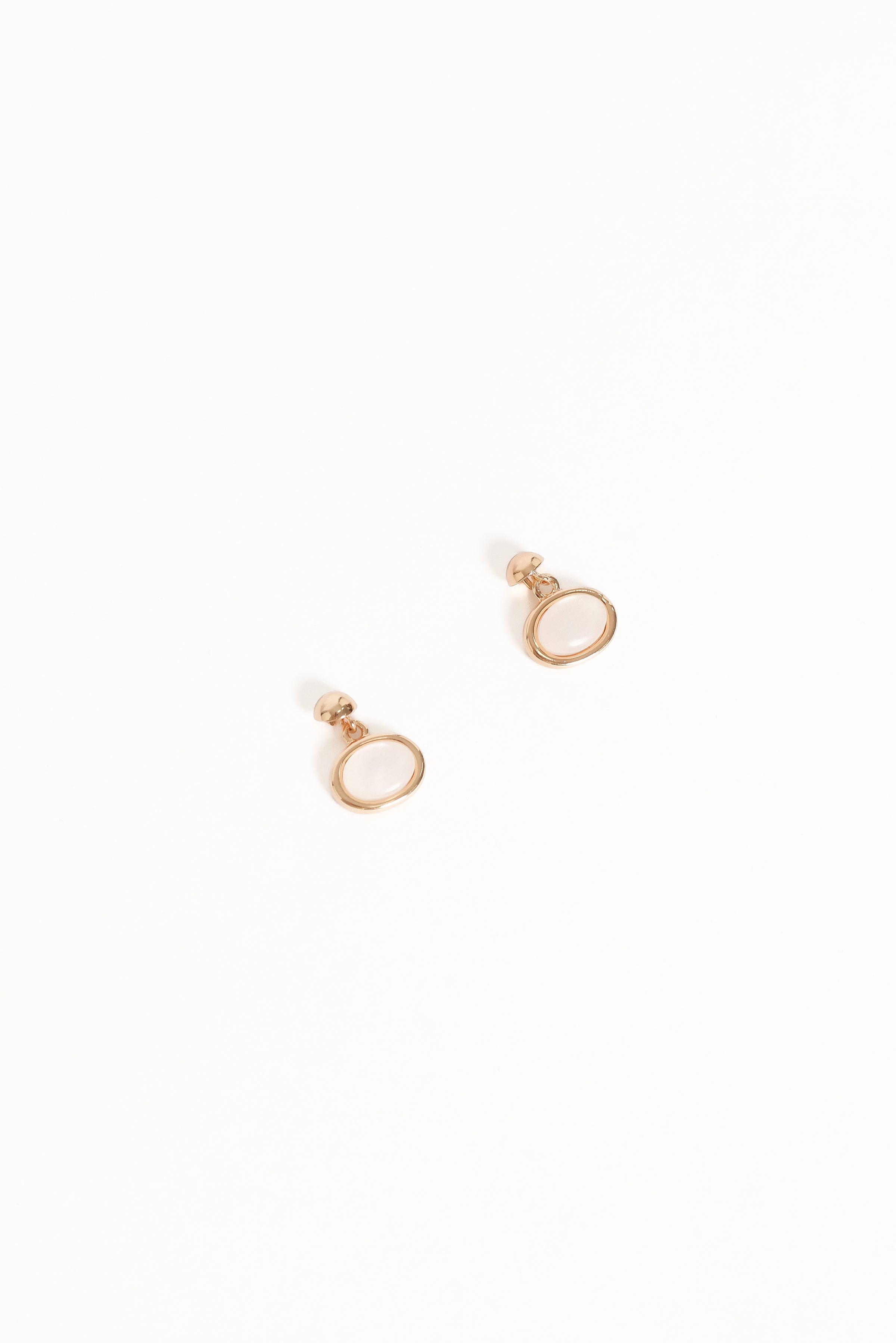 Alina Earrings - Gold/White