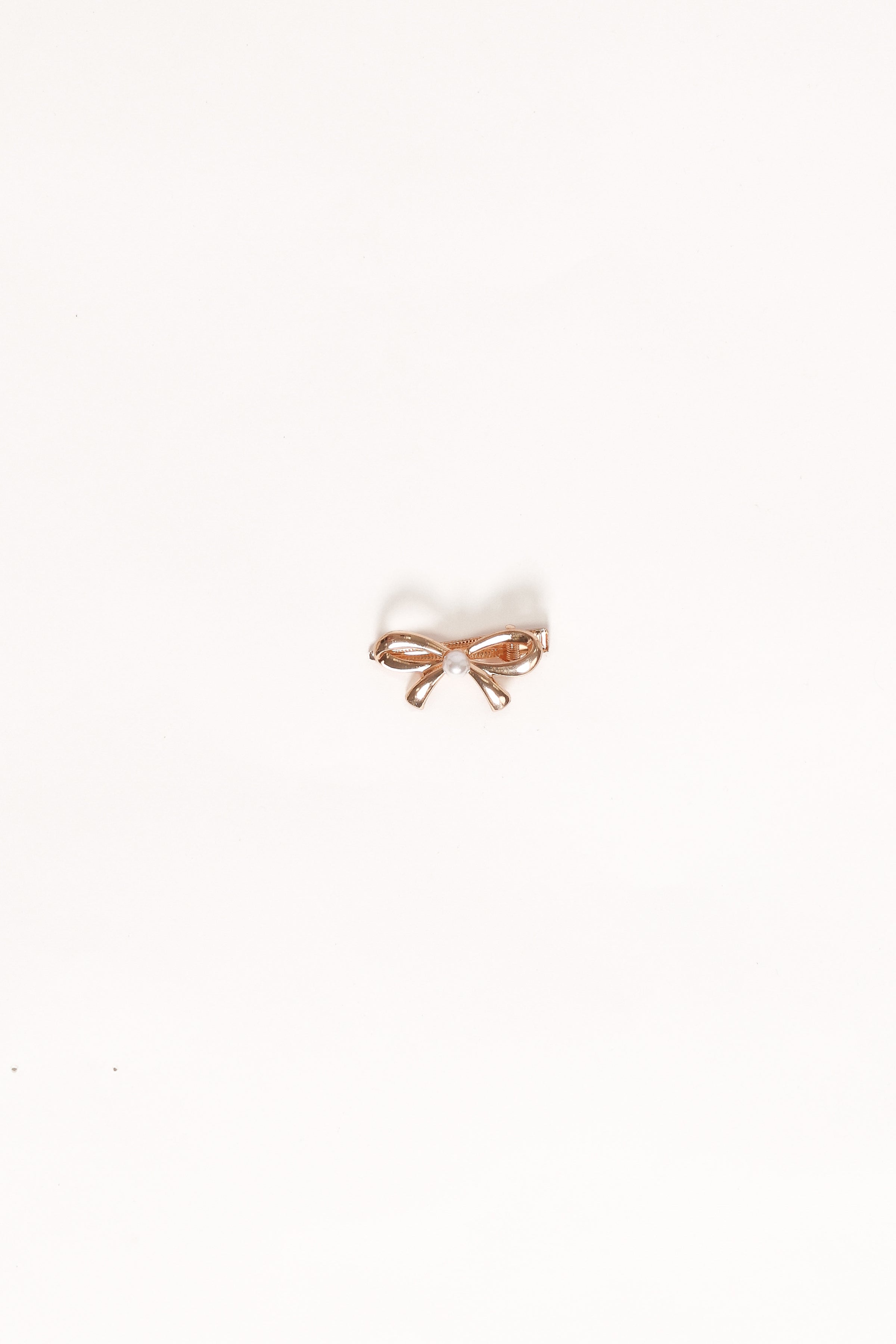 Scout Bow Hair Clip - Gold/Pearl