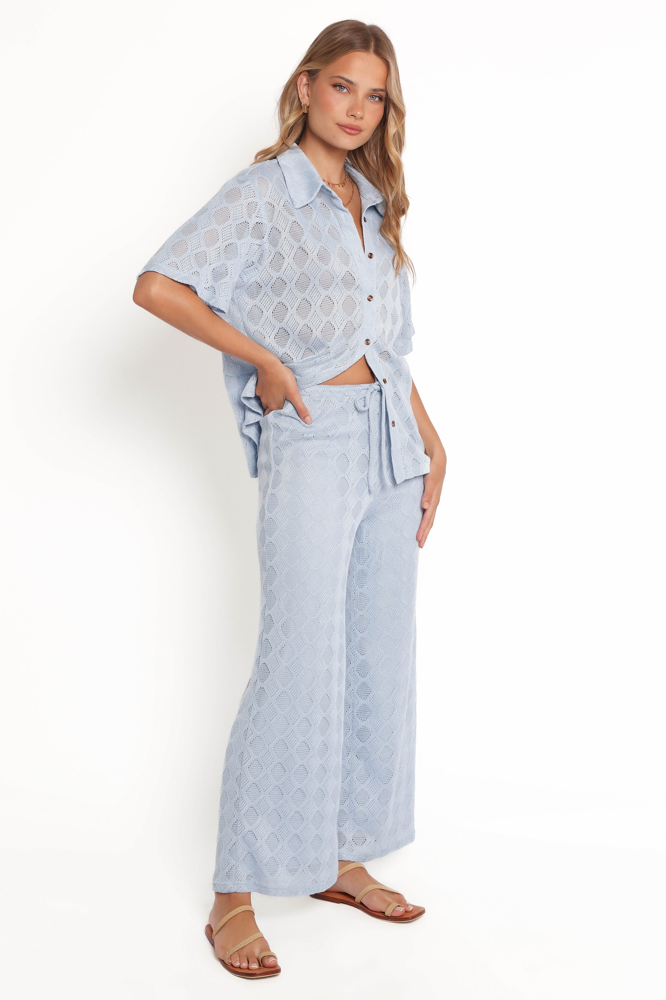 Cora Knit Pant - Blue