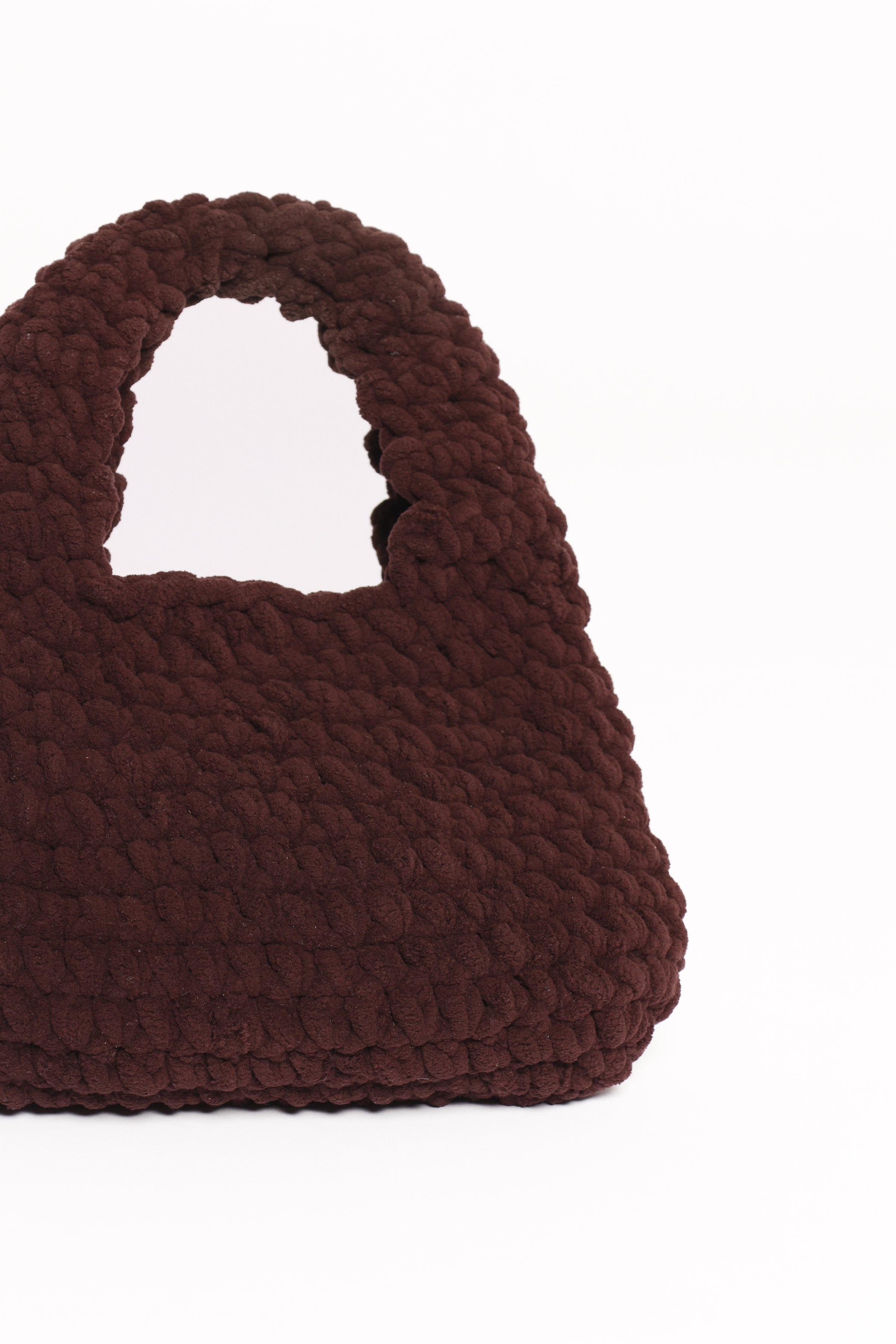 Lani Knitted Handbag - Chocolate