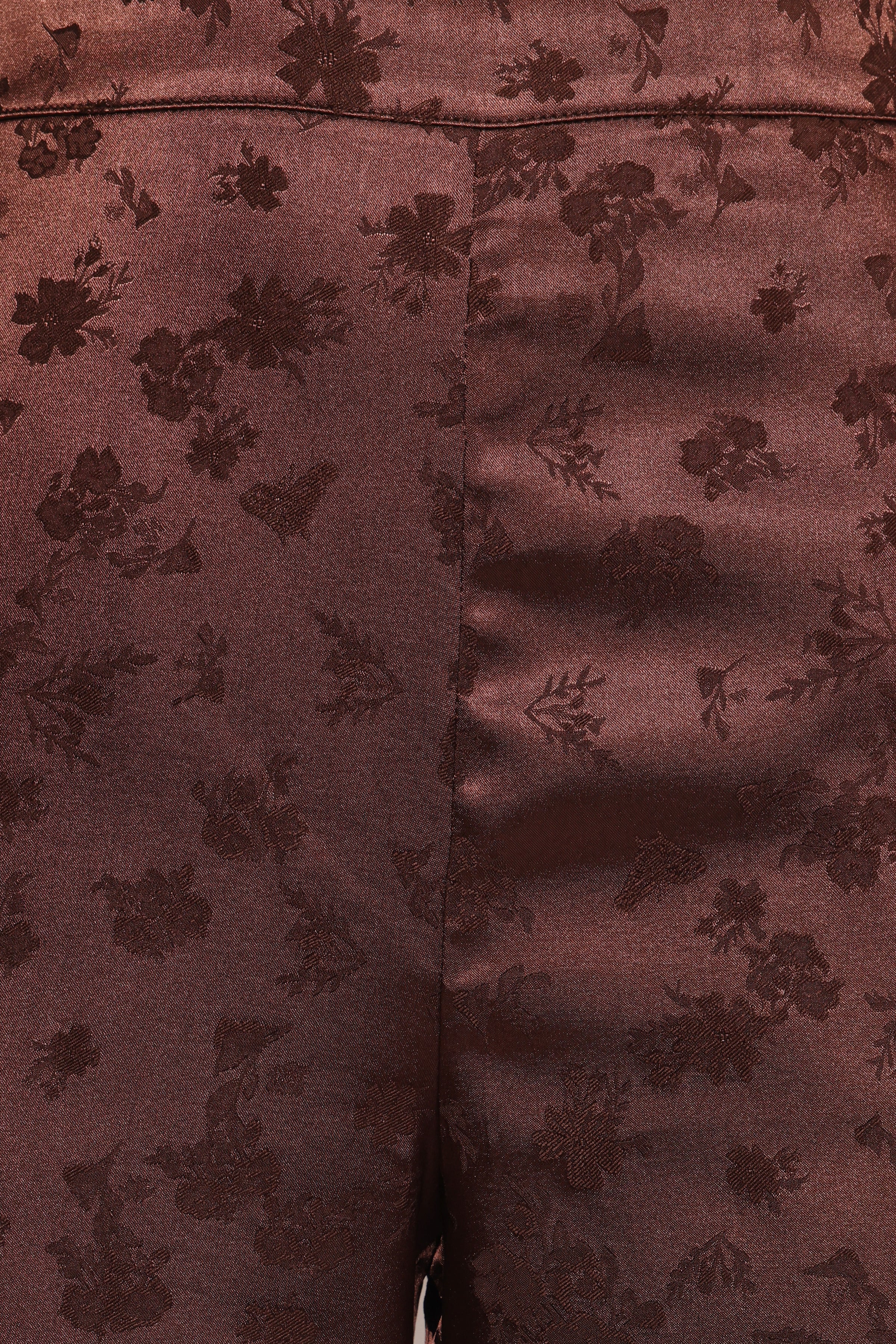 Aaliyah Satin Pants - Chocolate