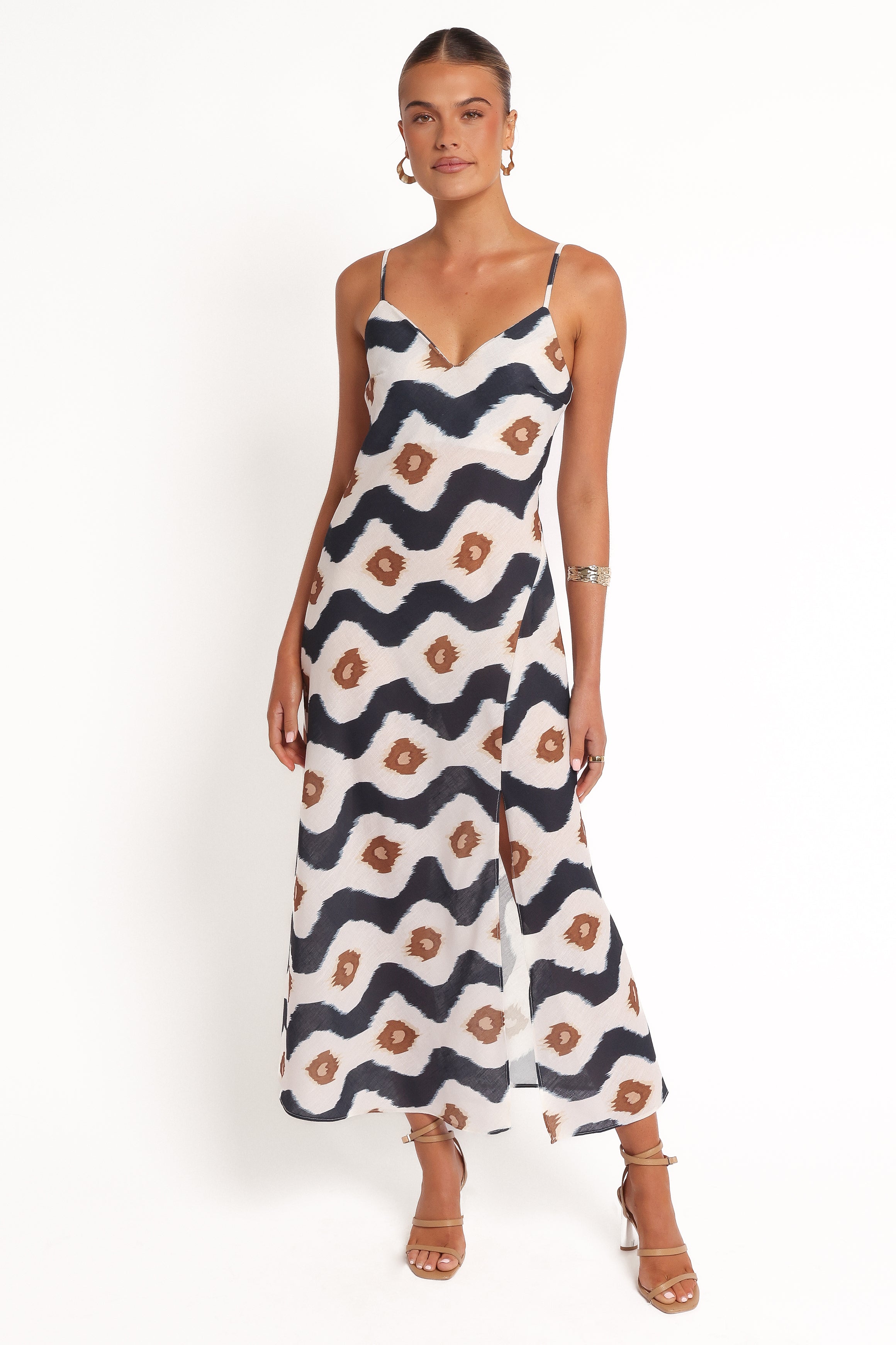Abba Midi Dress - Black Print