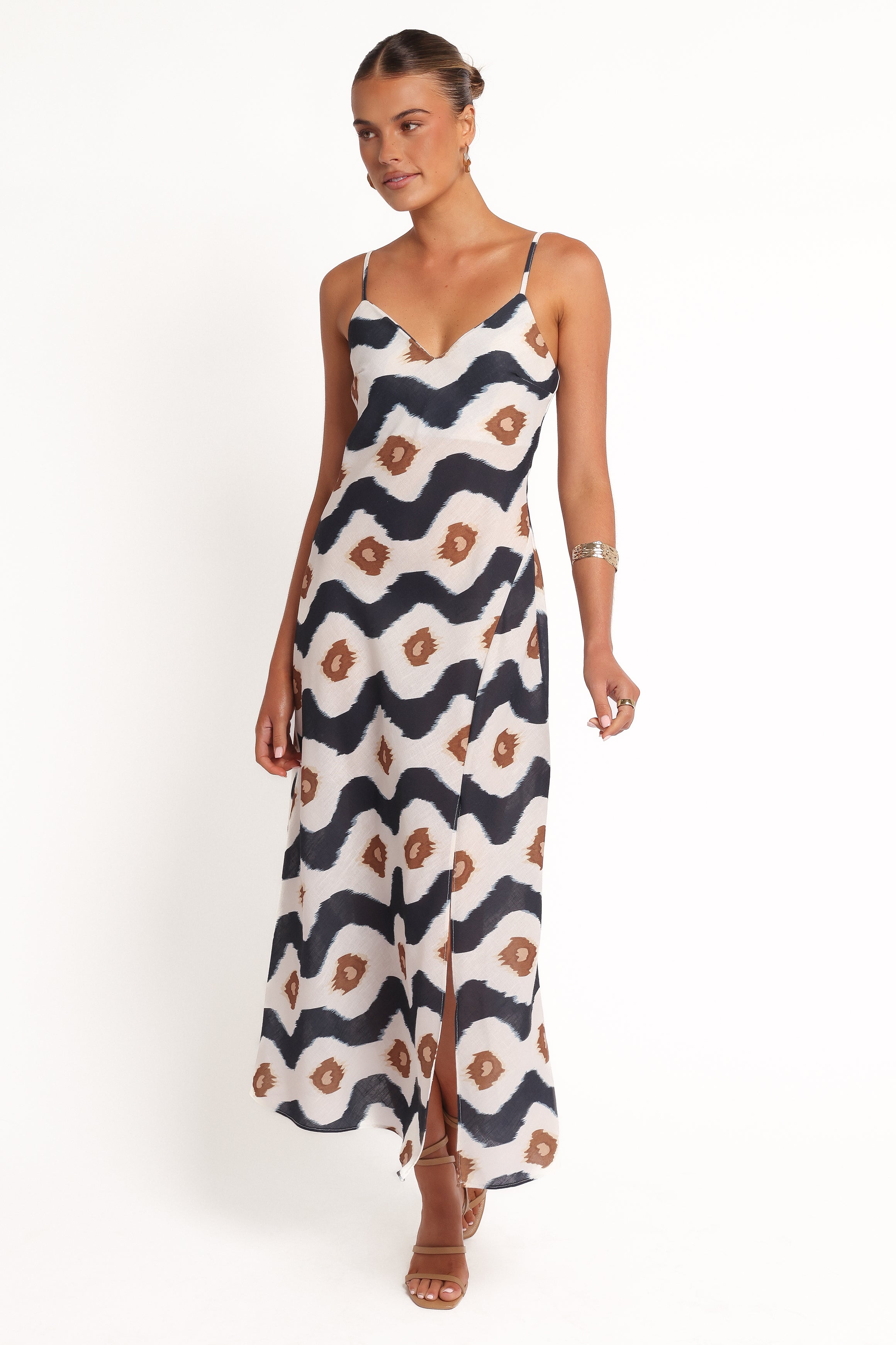 Abba Midi Dress - Black Print