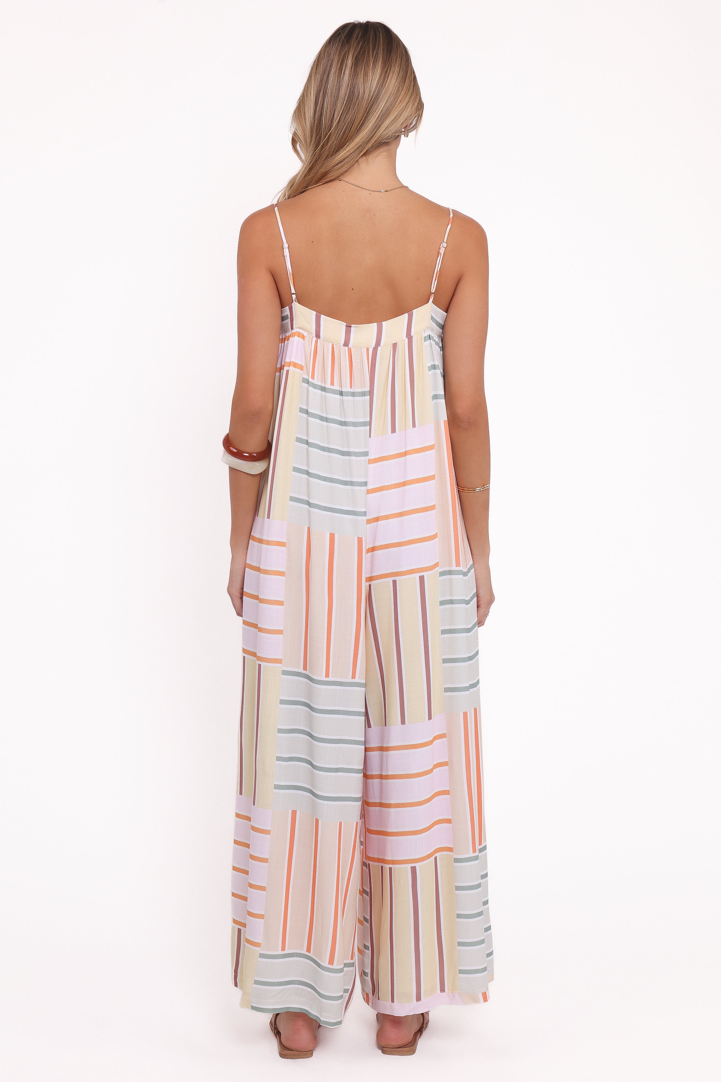 Abegail Flowy Jumpsuit- Multi Stripe
