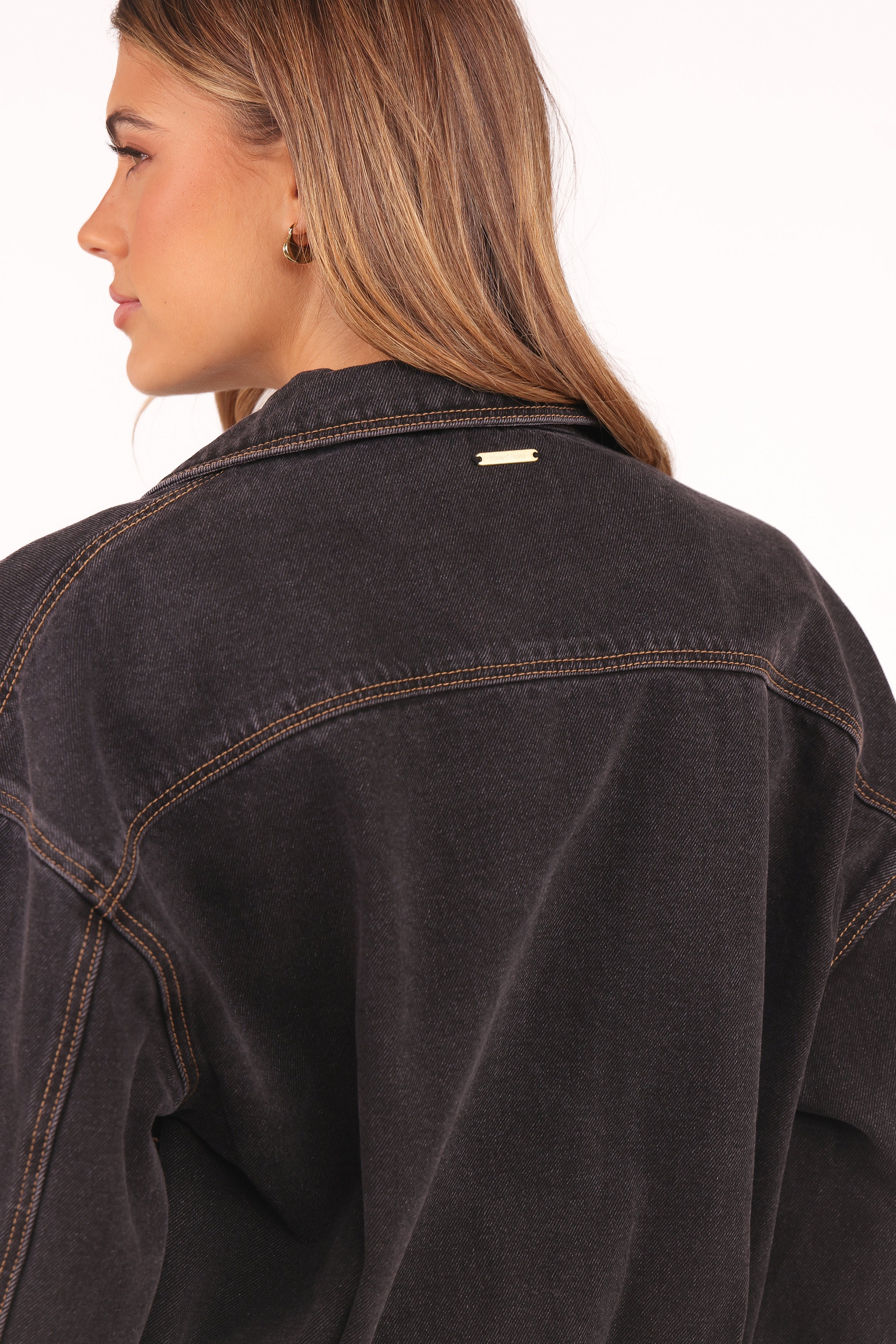 Abrand Denim Bomber Jacket - Cara Washed Black