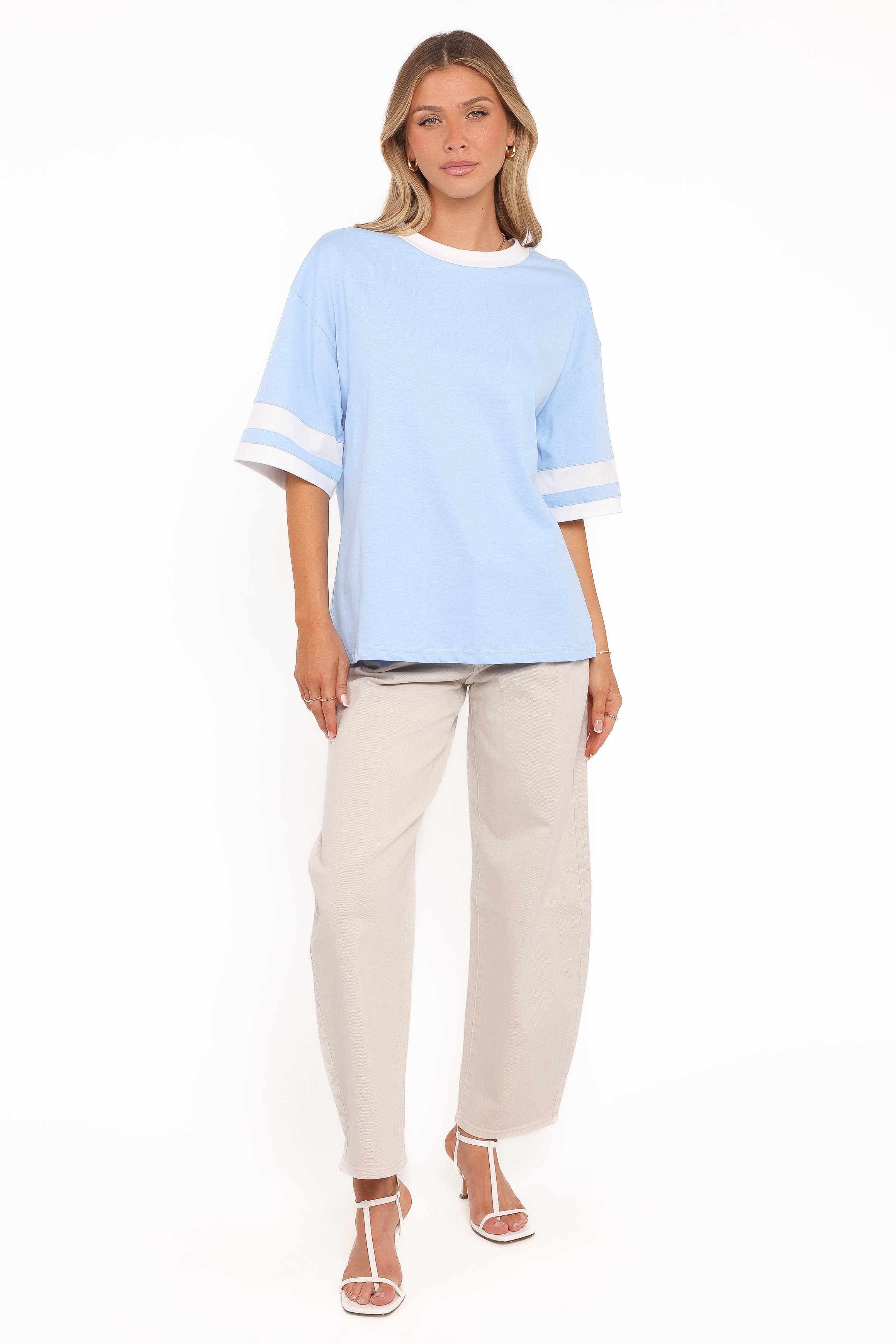 Abril Contrast Tee - Blue