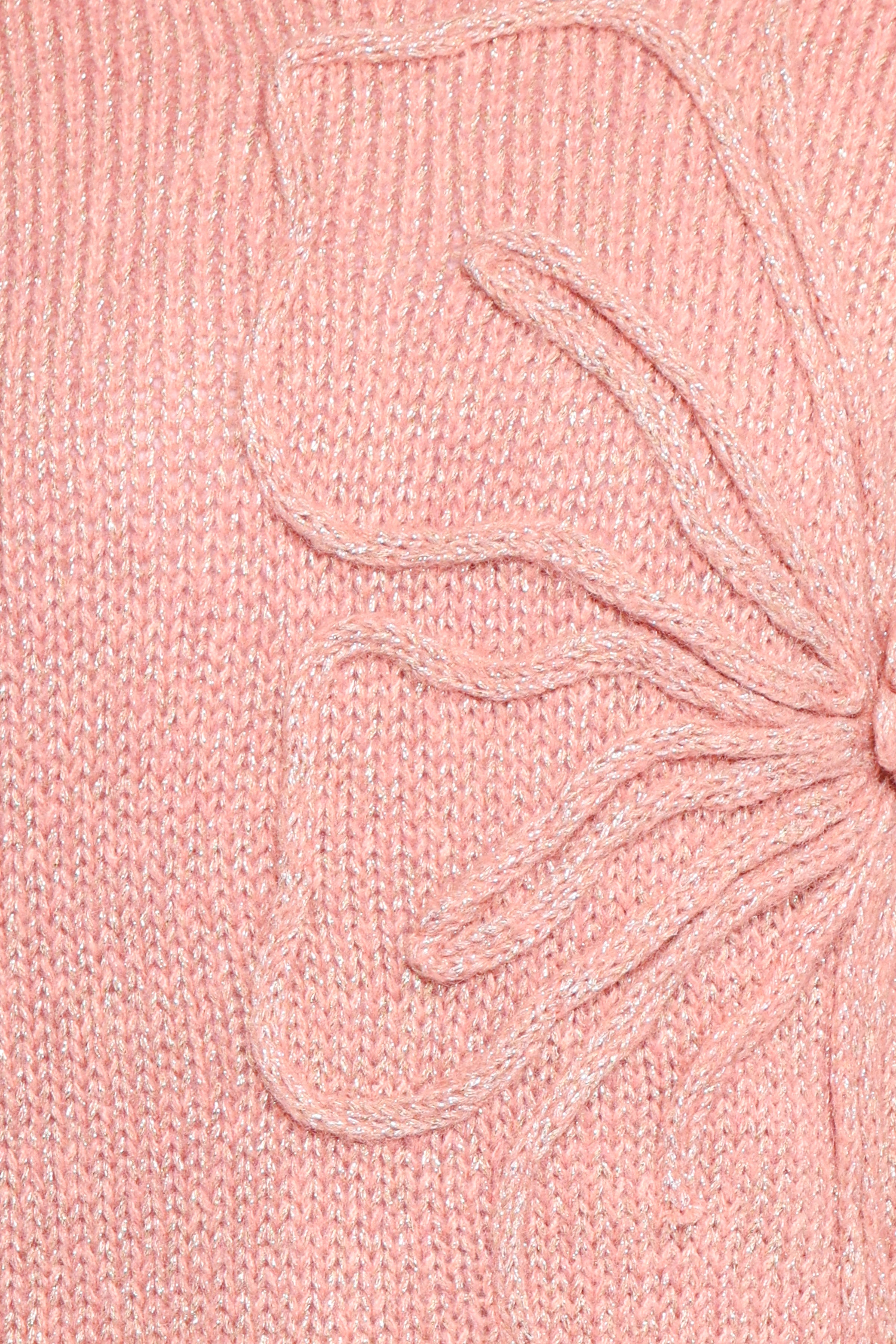 Addie Tonal Flower Knit Sweater - Pink