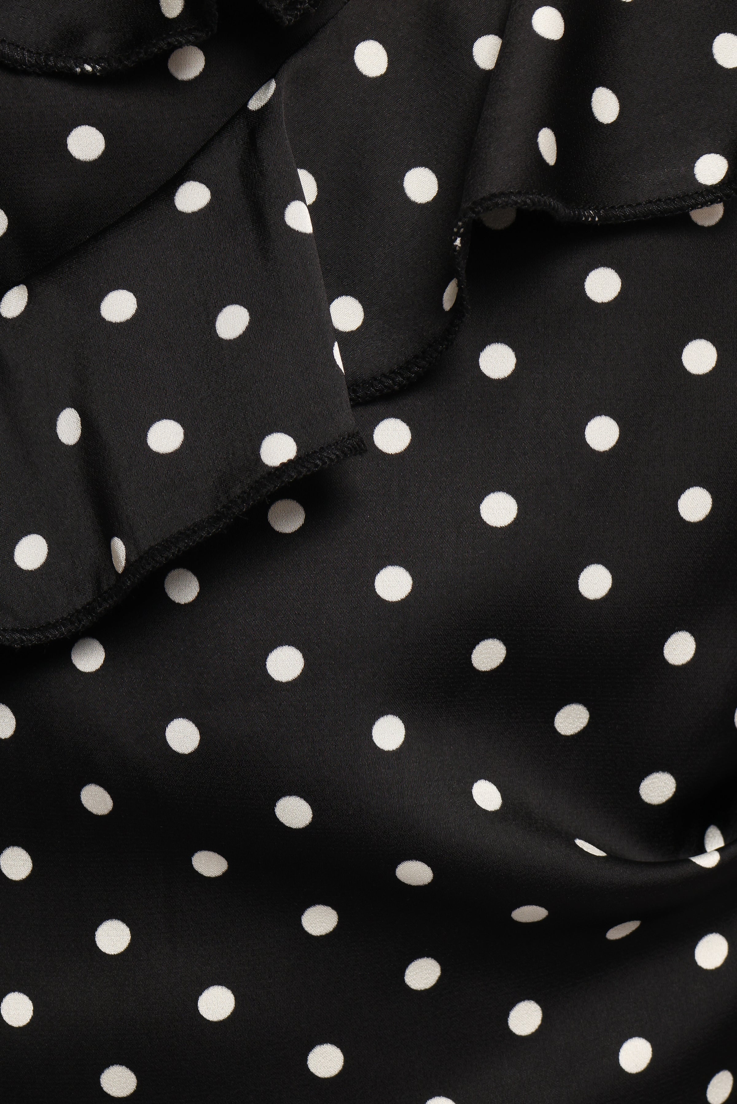 Adelina Maxi Dress - Black Polka Dot