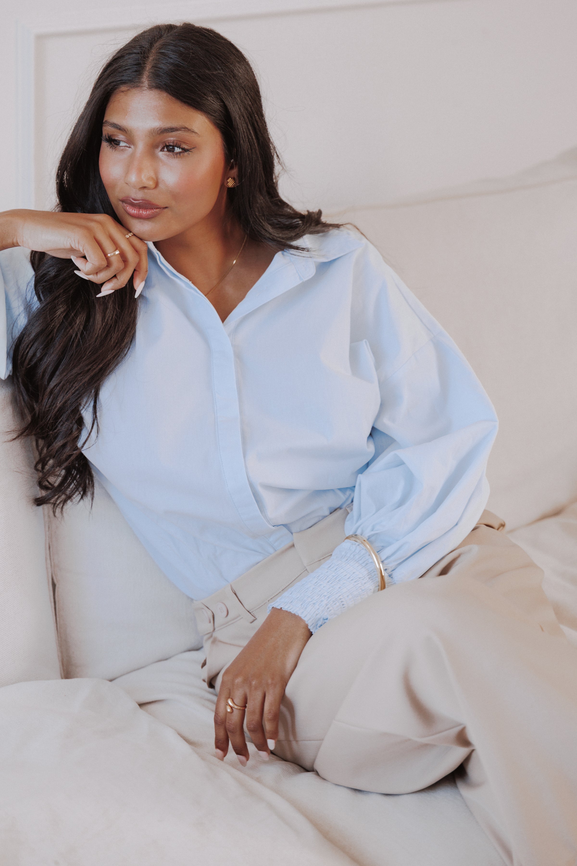 Adrian Adjustable Waist Pants - Taupe