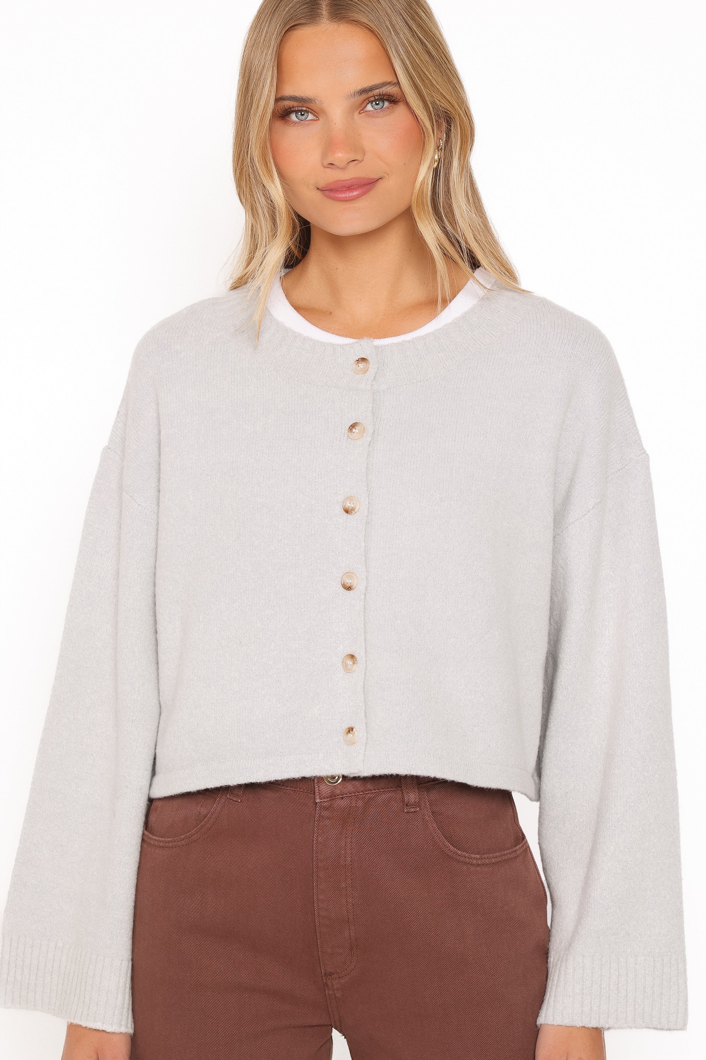 Tori Wide Sleeve Cardigan - Grey
