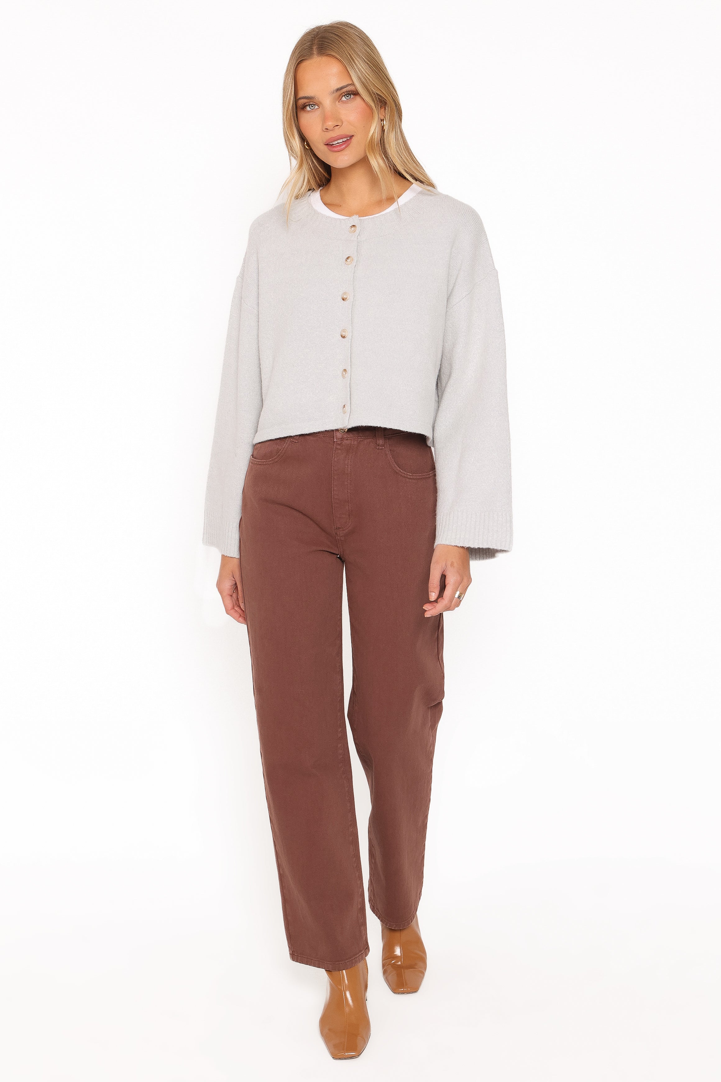 Tori Wide Sleeve Cardigan - Grey