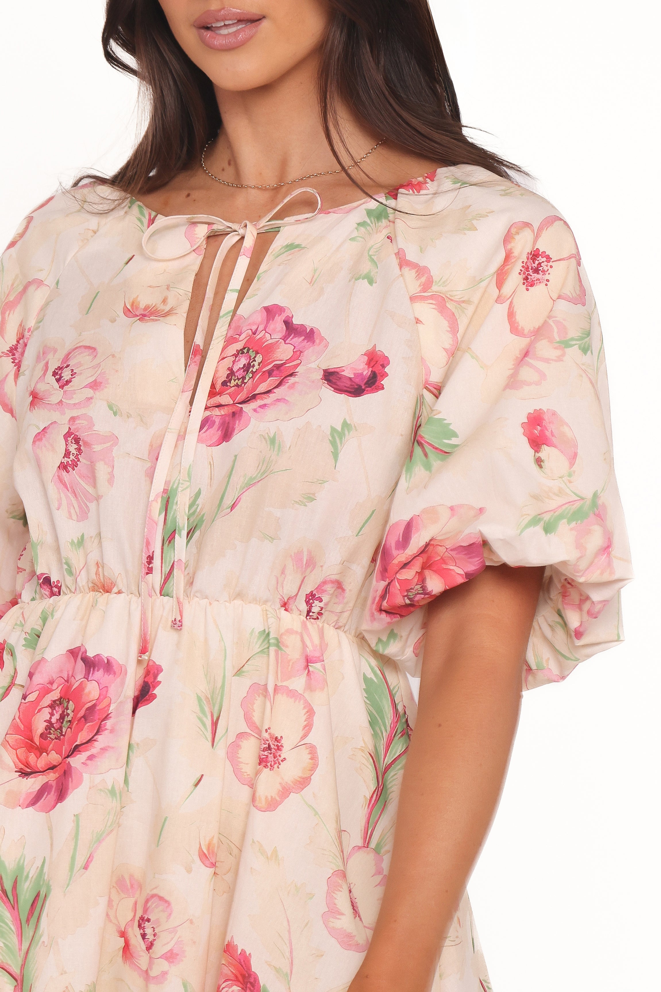 Ameena Mini Dress - White Floral