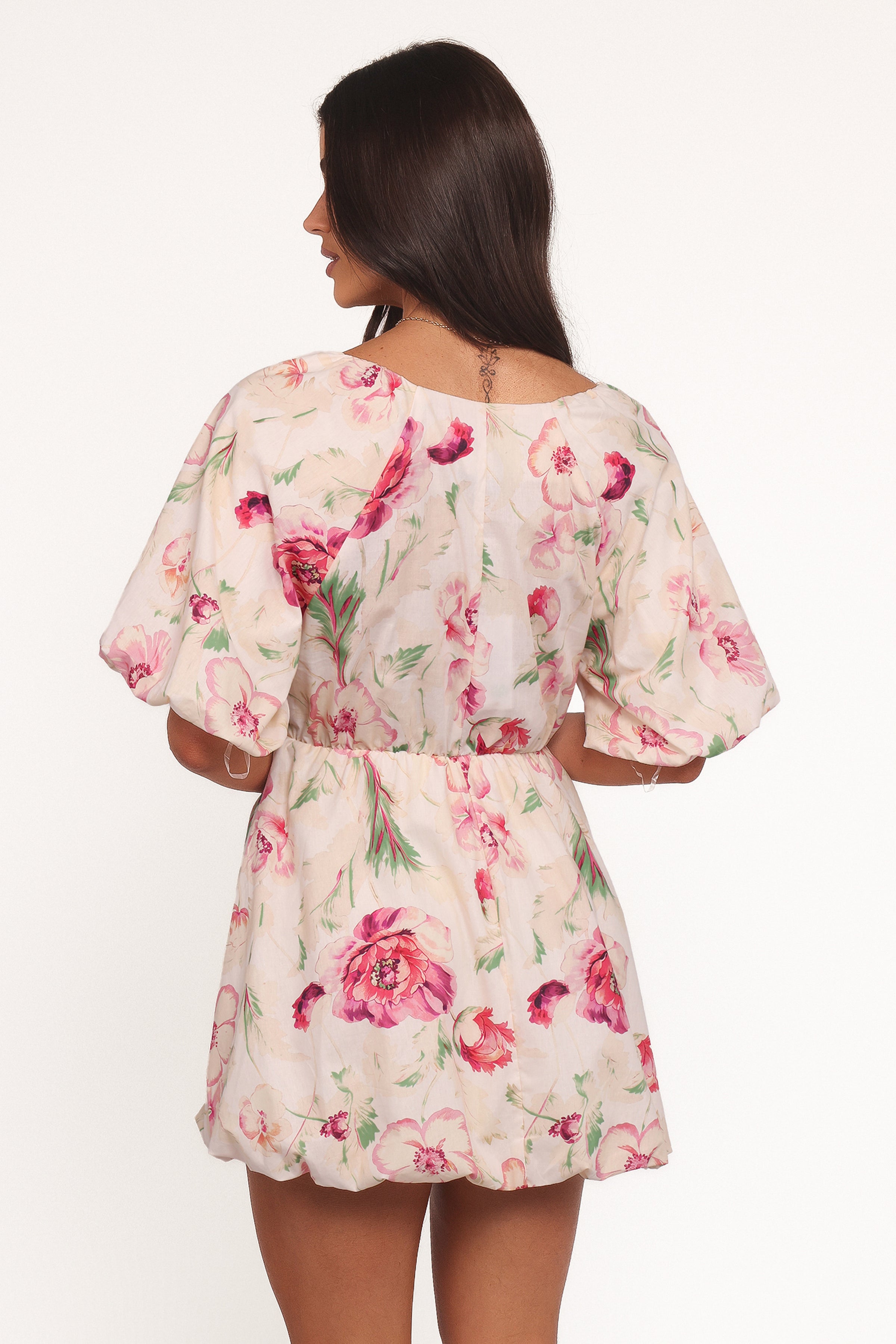 Ameena Mini Dress - White Floral