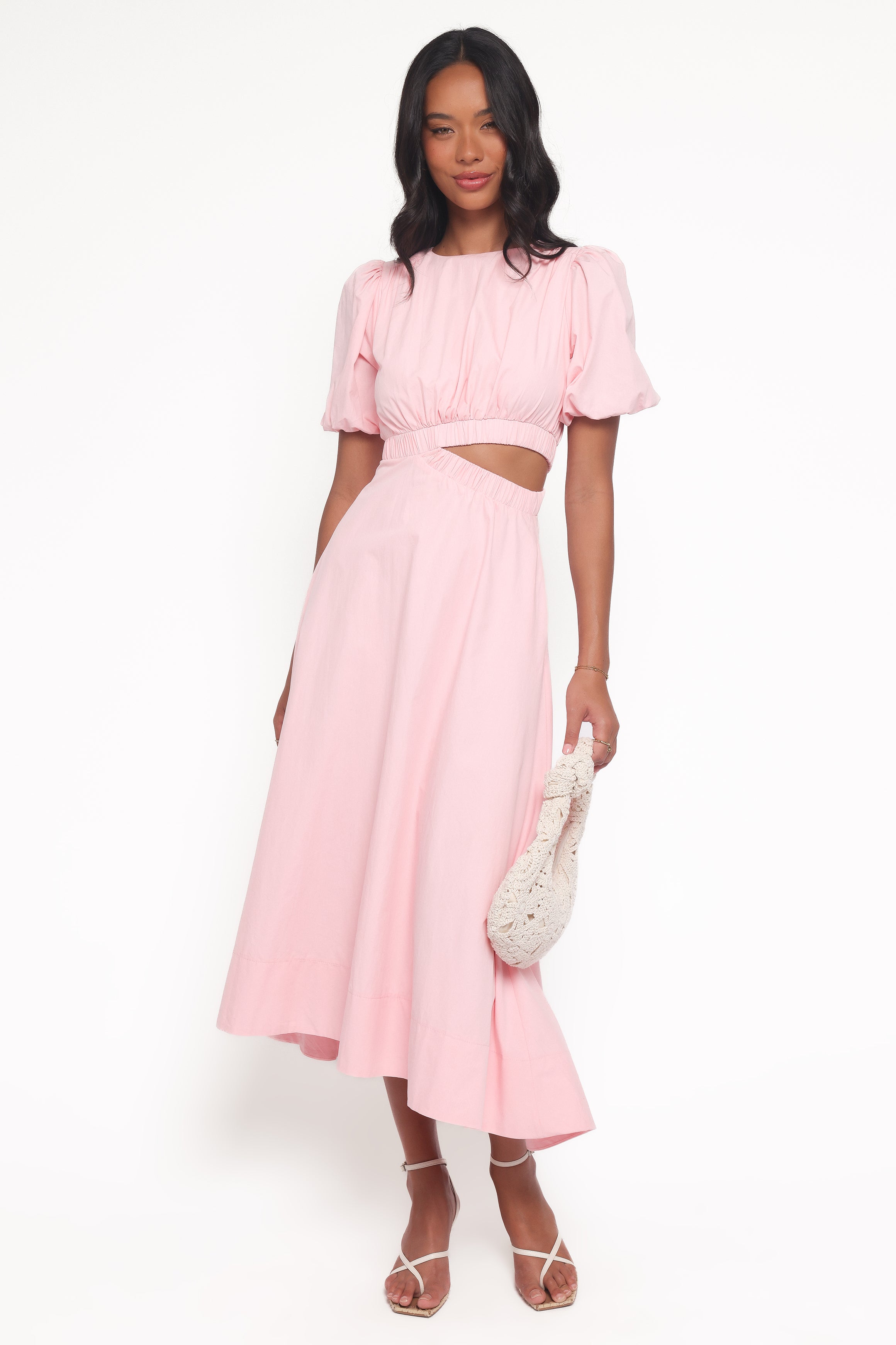 Aminah Puff Sleeve Dress - Pink