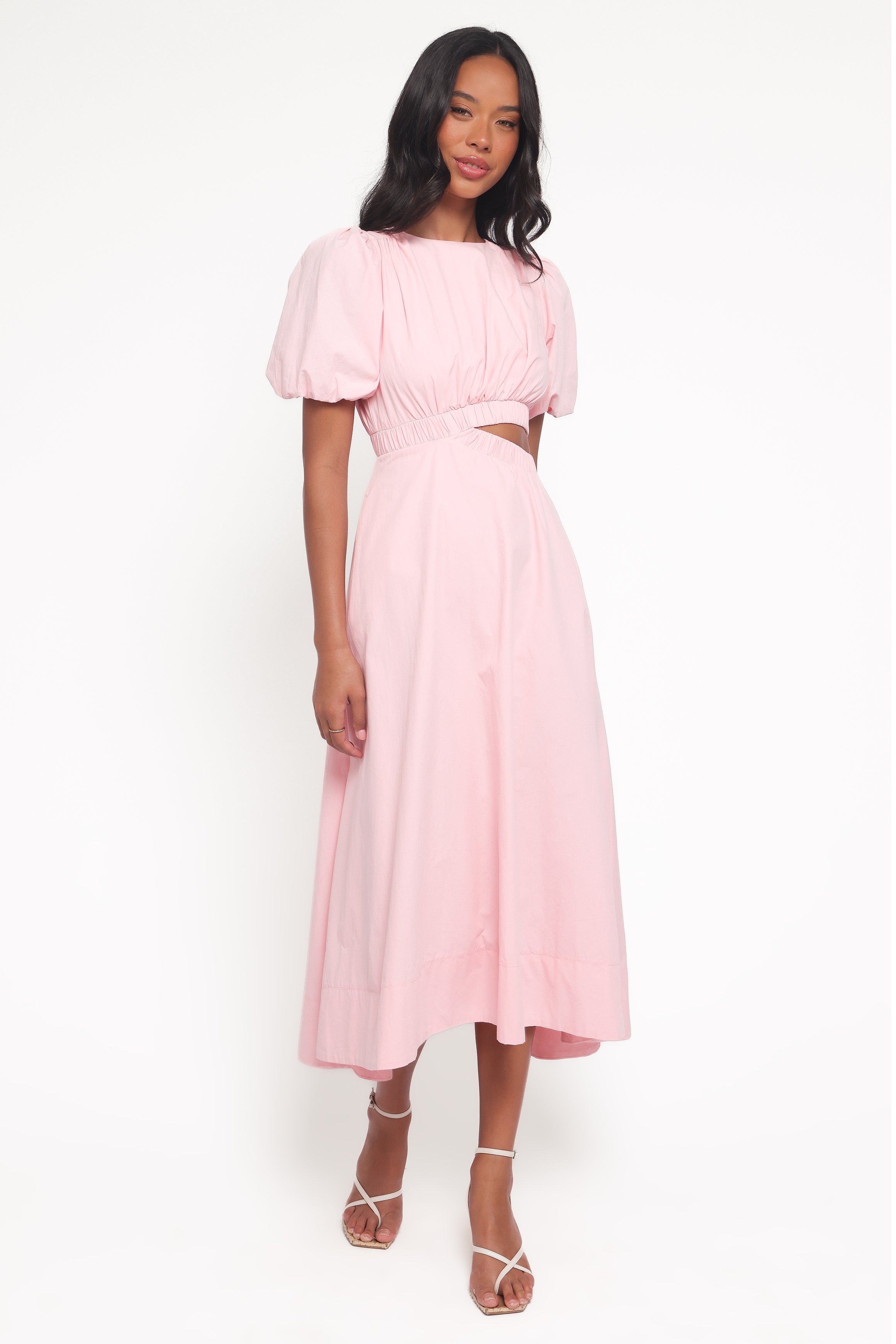 Aminah Puff Sleeve Dress - Pink