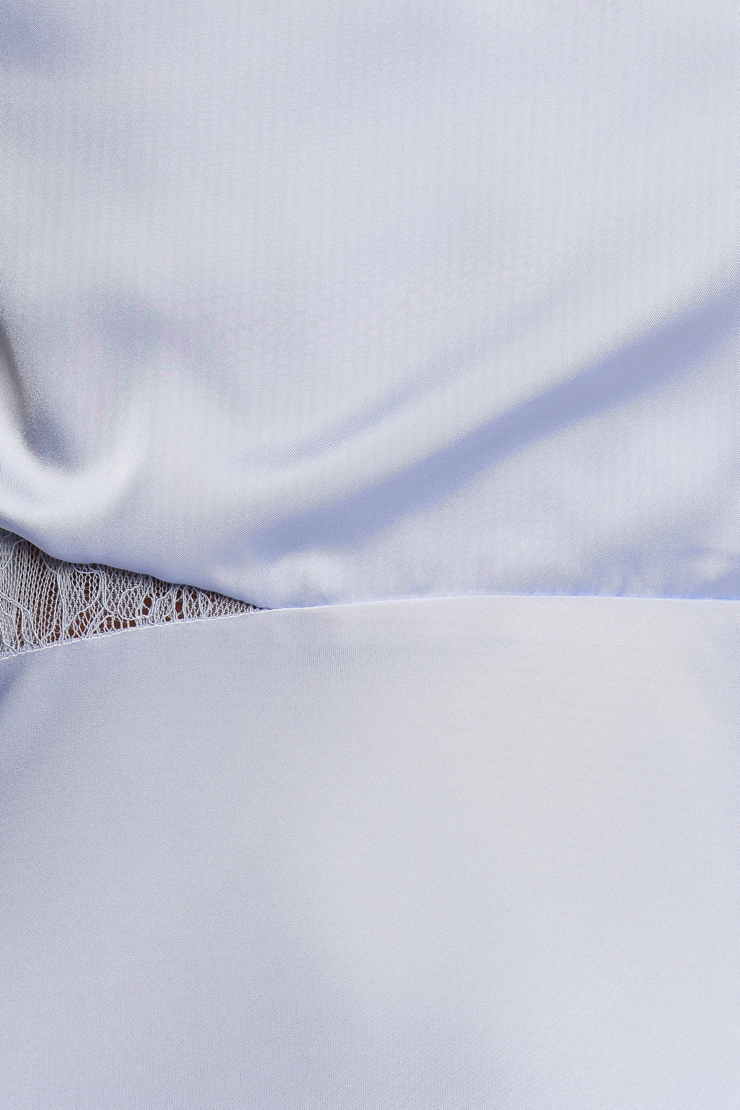 Anabelle Halter Neck Lace Maxi Dress - Baby Blue