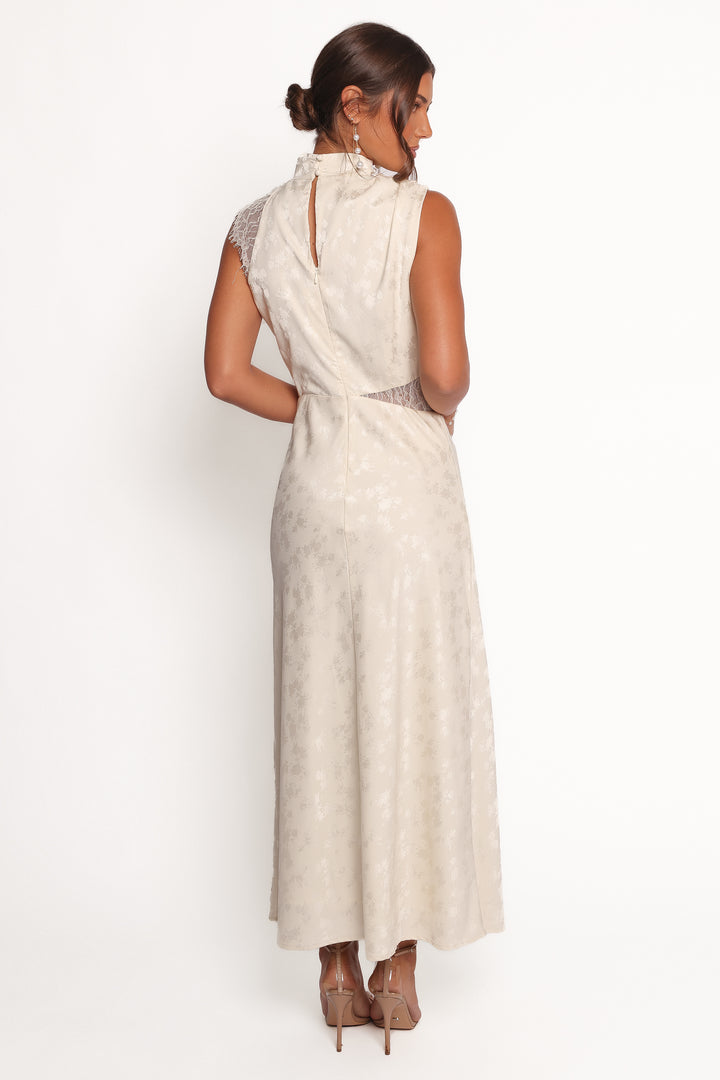 Collective Dress - Anabelle Halter Neck Lace Maxi Dress - White image 6