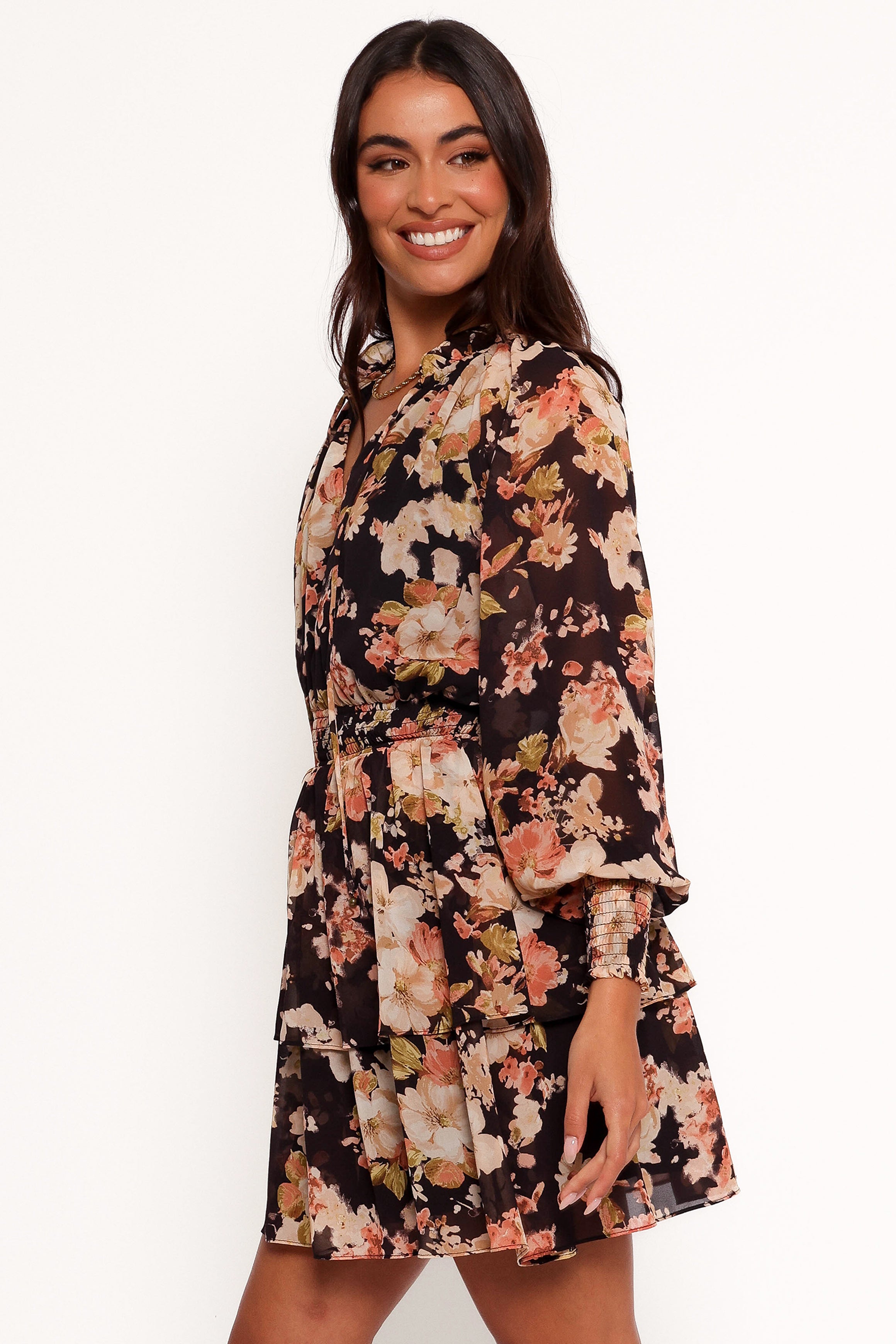 Anita Mini Dress - Black/Pink