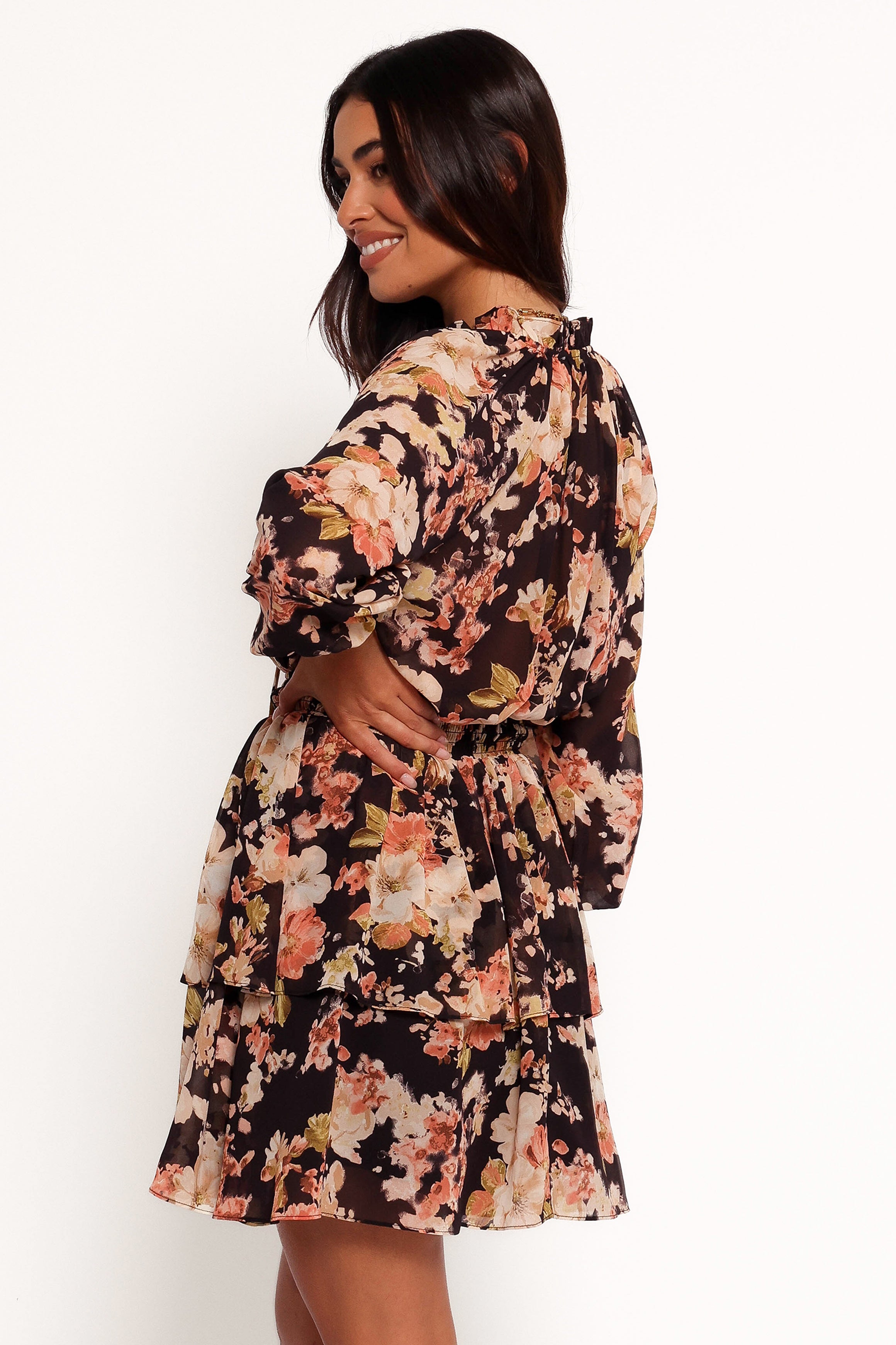 Anita Mini Dress - Black/Pink