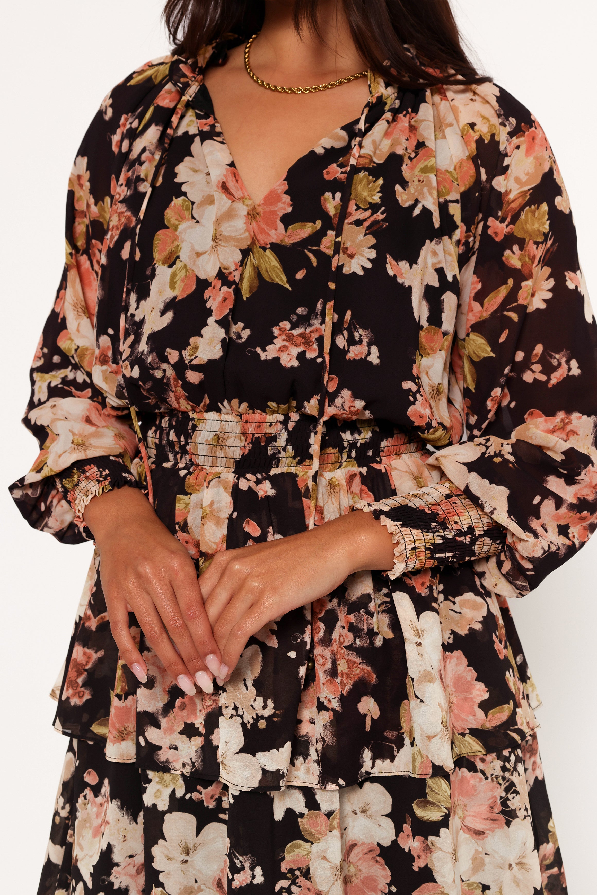 Anita Mini Dress - Black/Pink