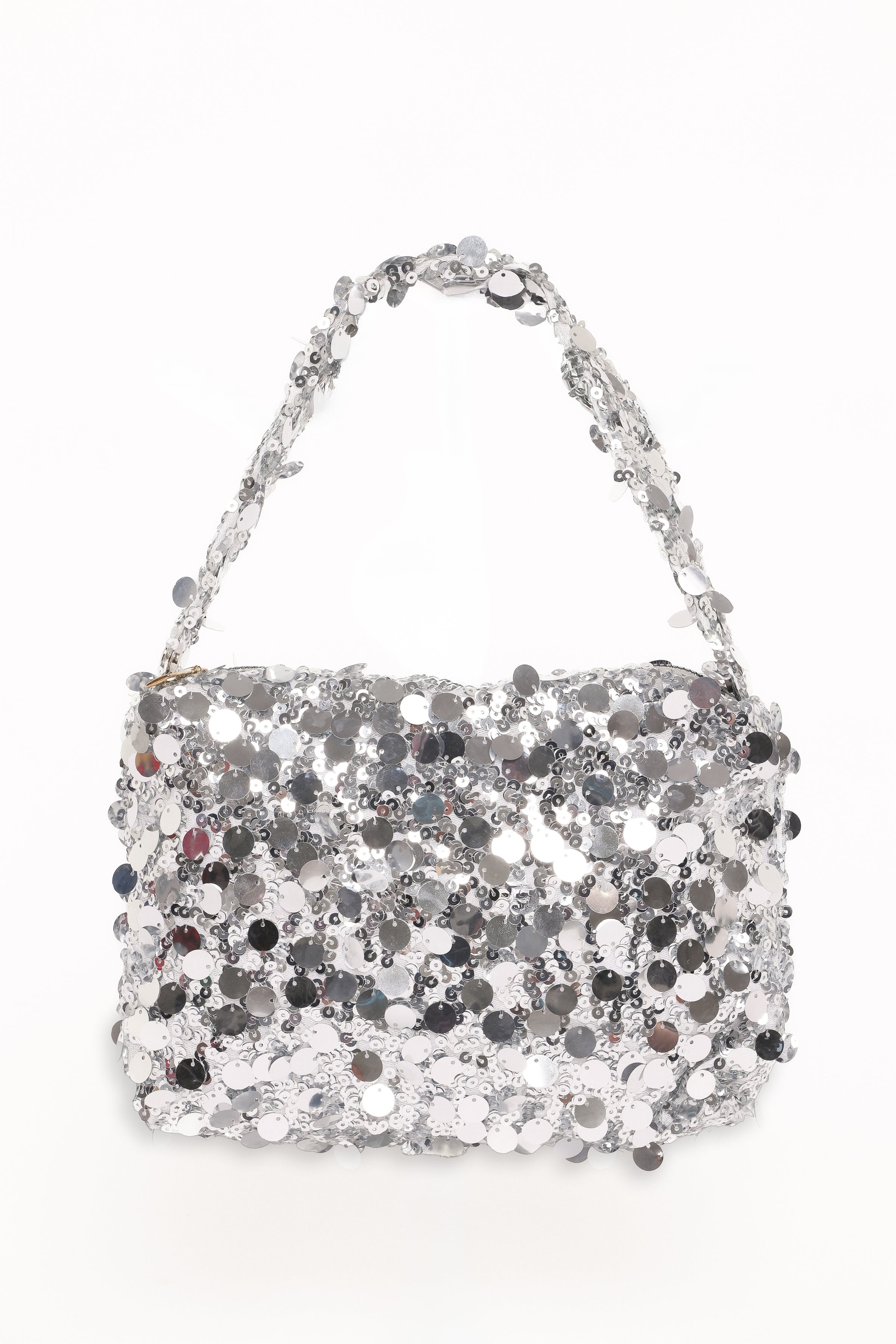 Annika Sequin Shoulder Bag - Silver