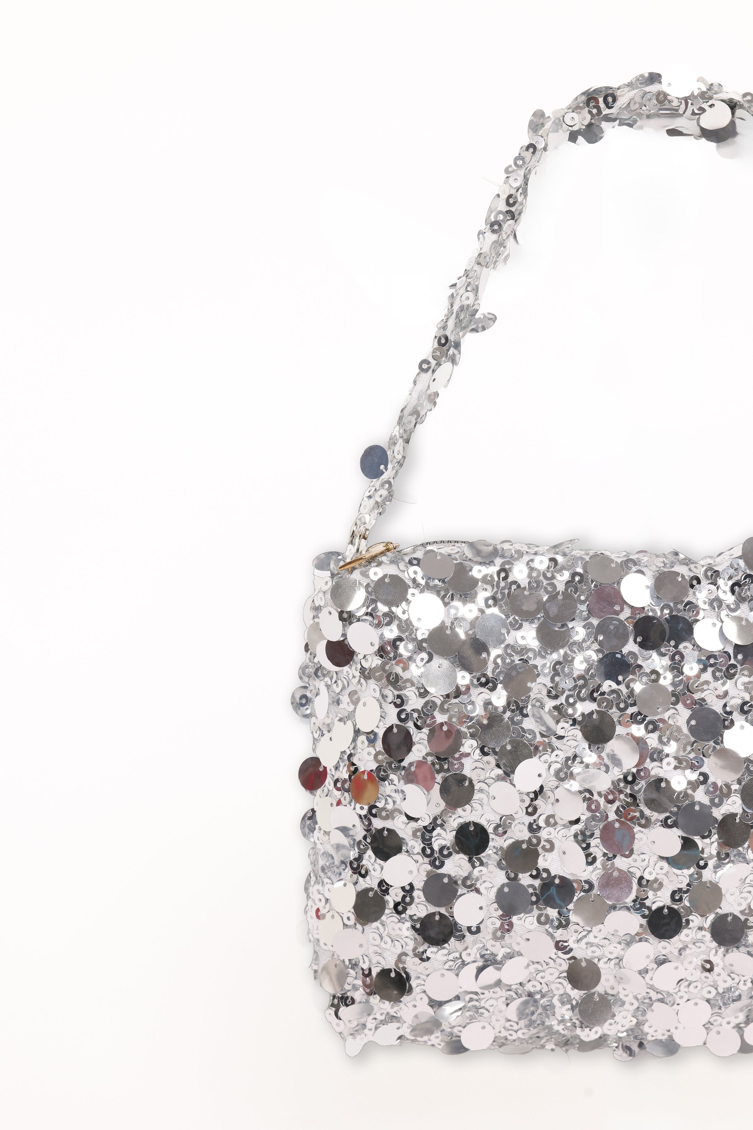 Annika Sequin Shoulder Bag - Silver