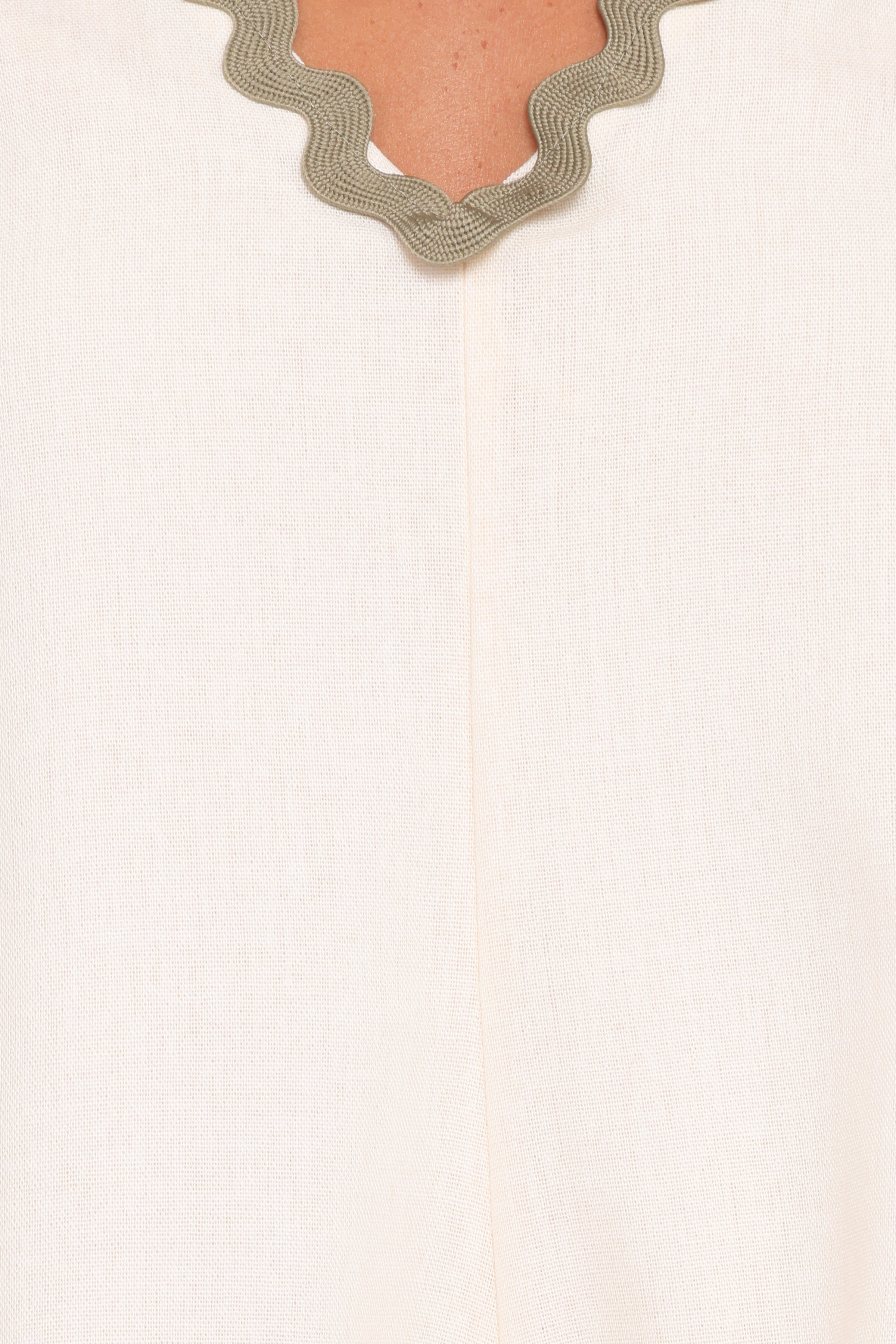 Aoife Playsuit - Cream Olive