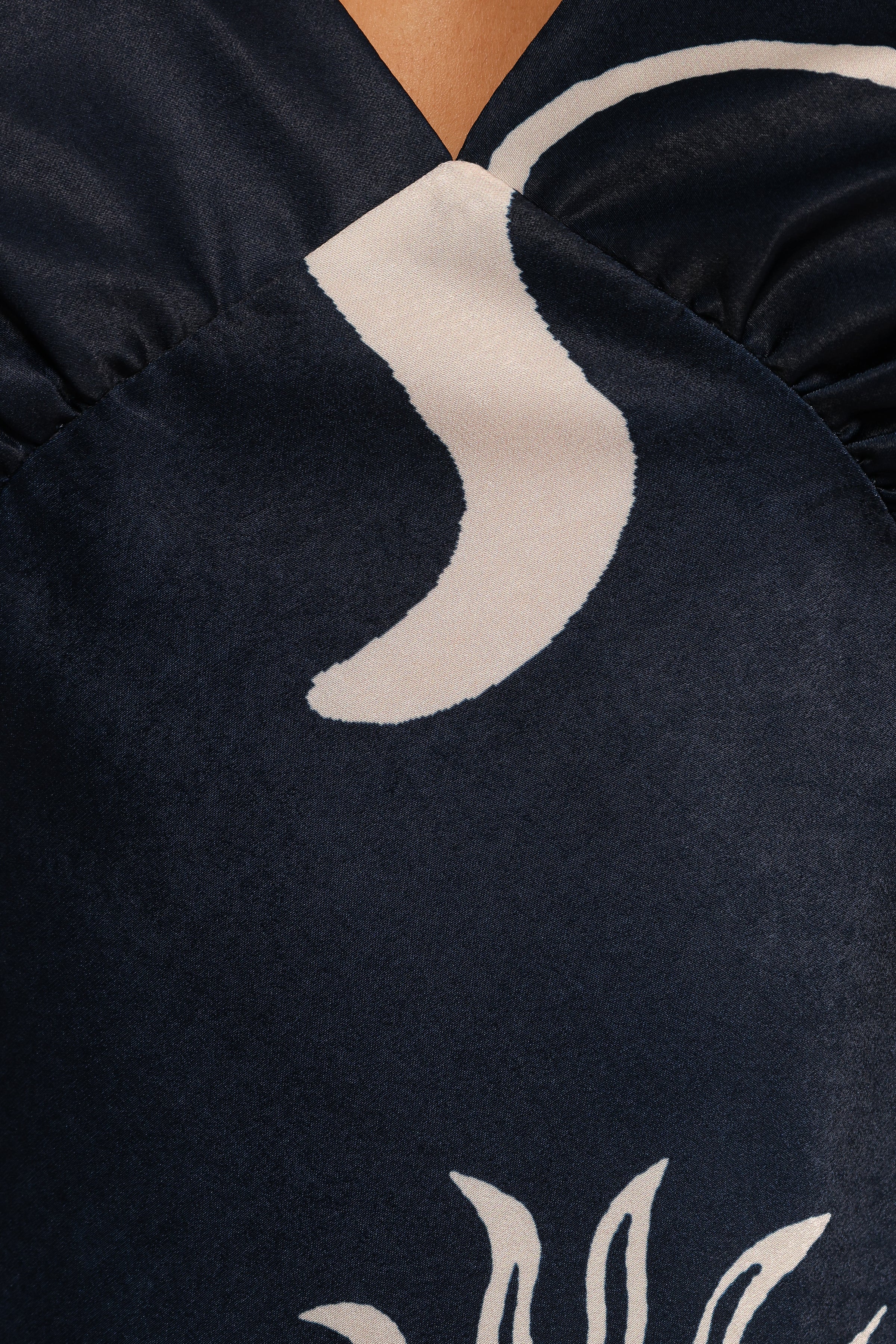 Ashlyn Midi Dress - Navy Print