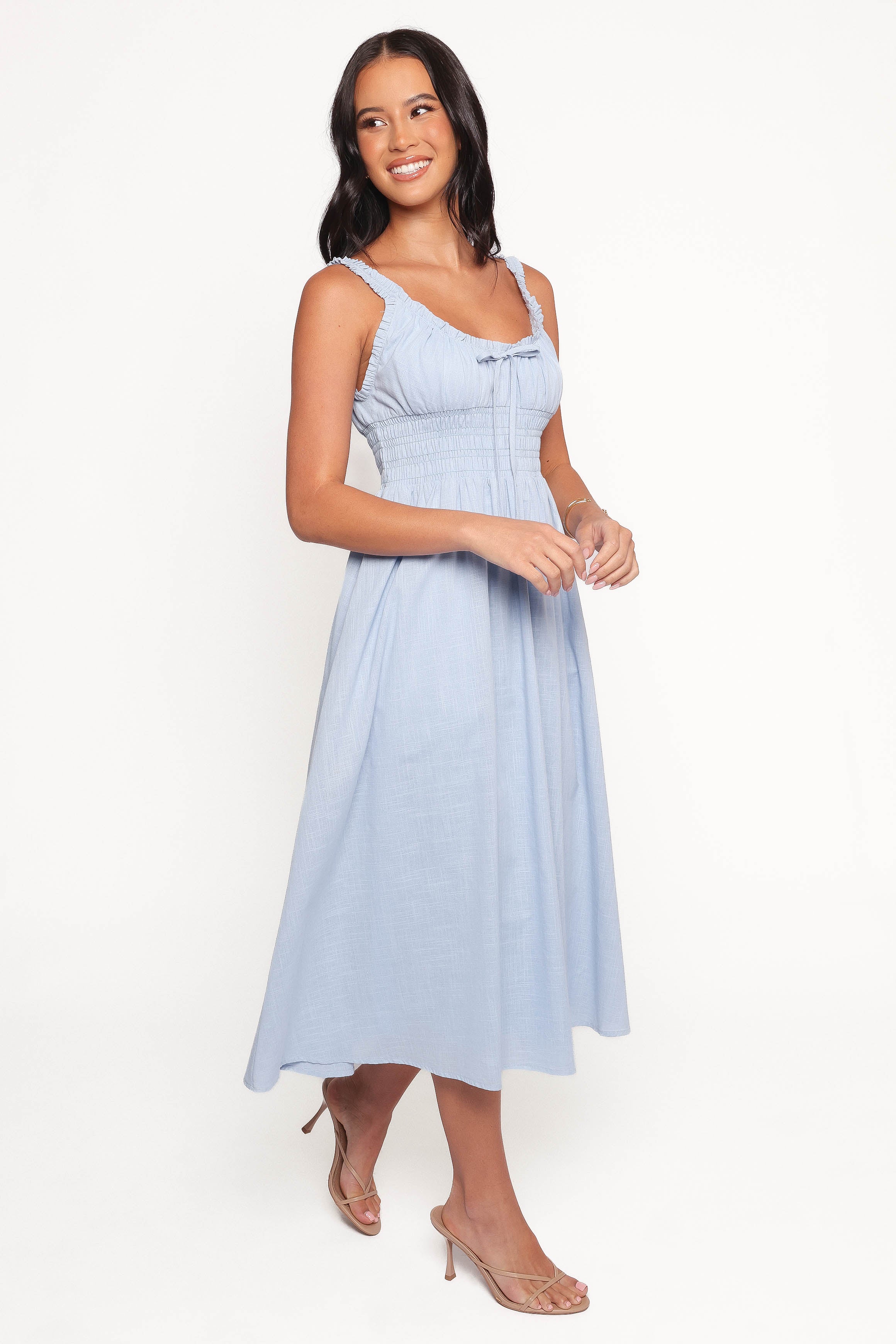 Auguste Midi Dress - Pale Blue