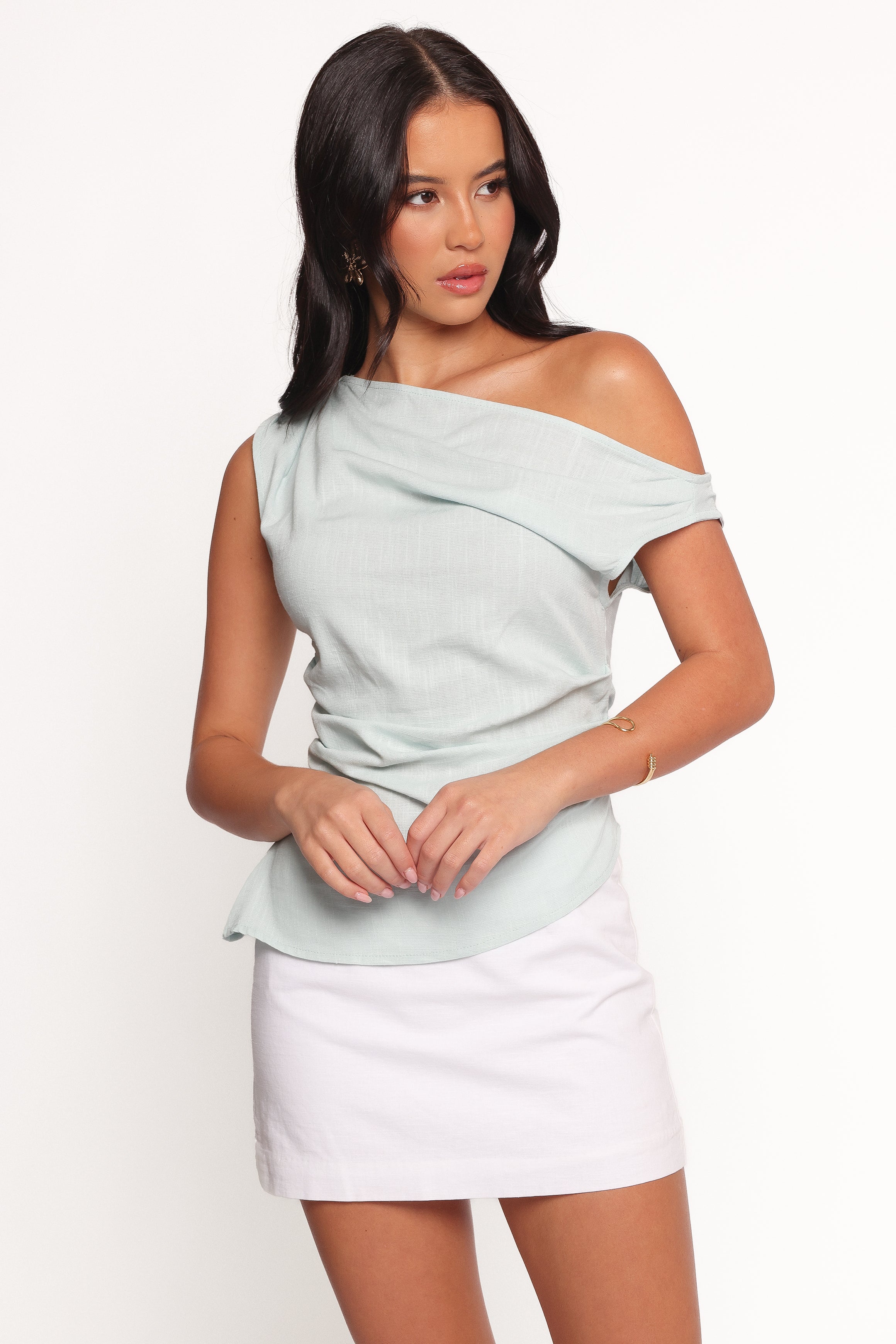 Augustina Asymmetrical Top - Blue
