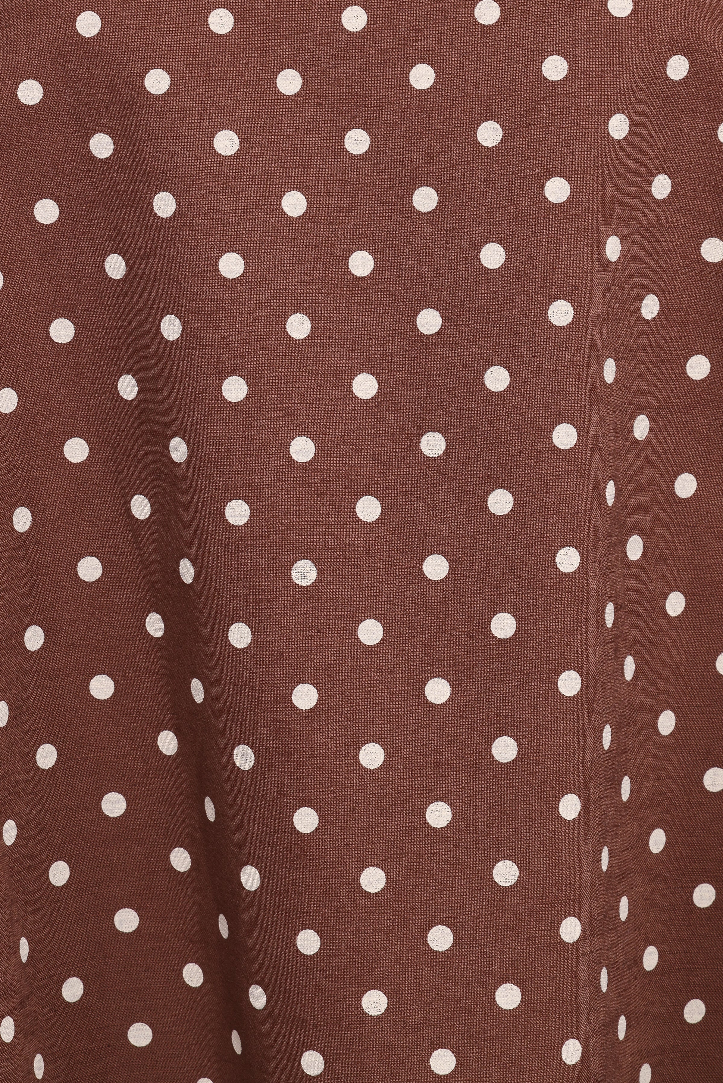 Avalyn Mini Dress - Brown Polka Dot