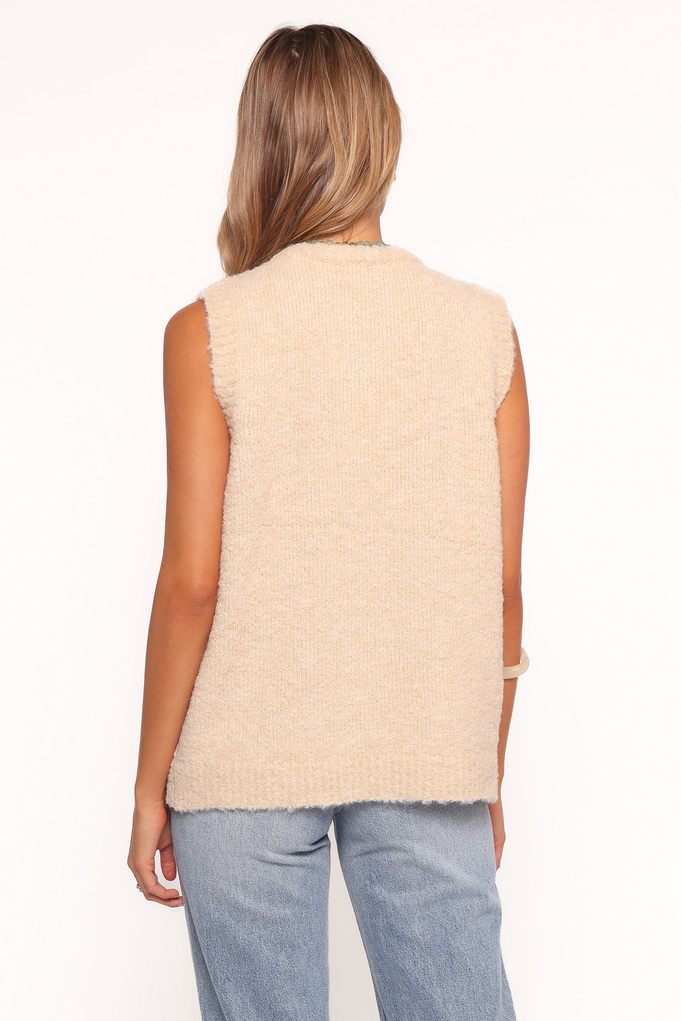 Avery Knit Vest - Beige
