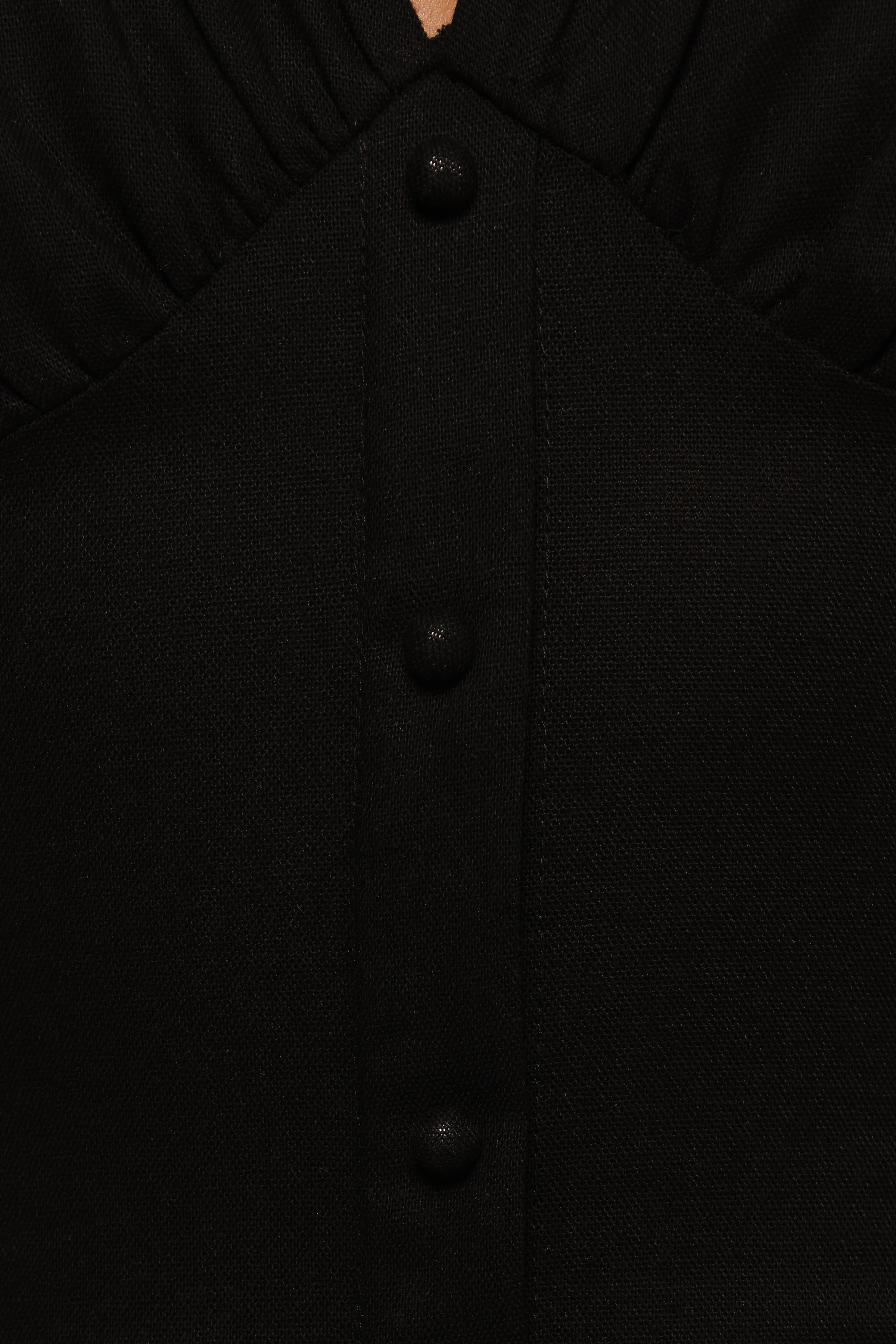 Barbara Midi Button Down Dress - Black