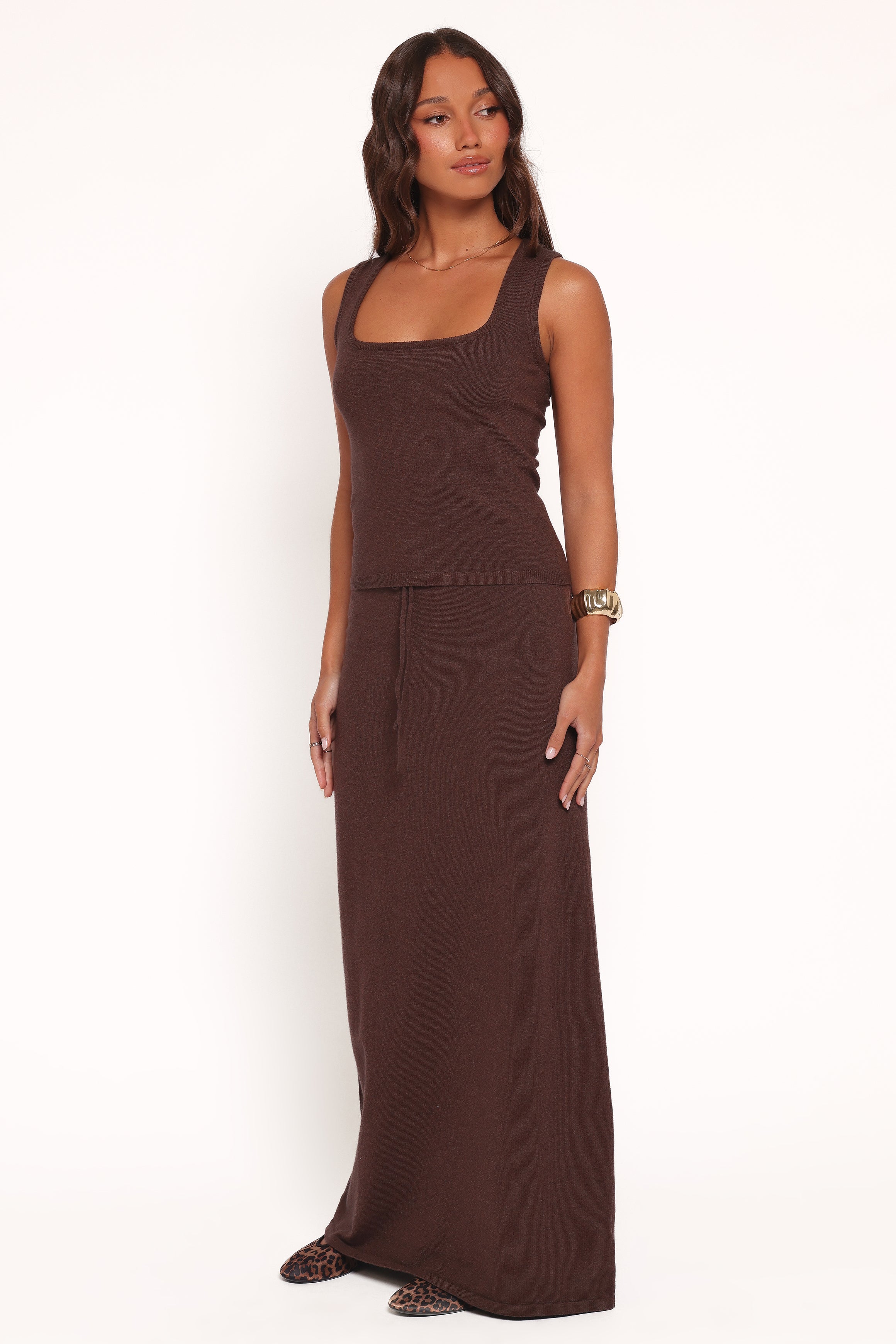 Beatrice Knitted Top - Chocolate