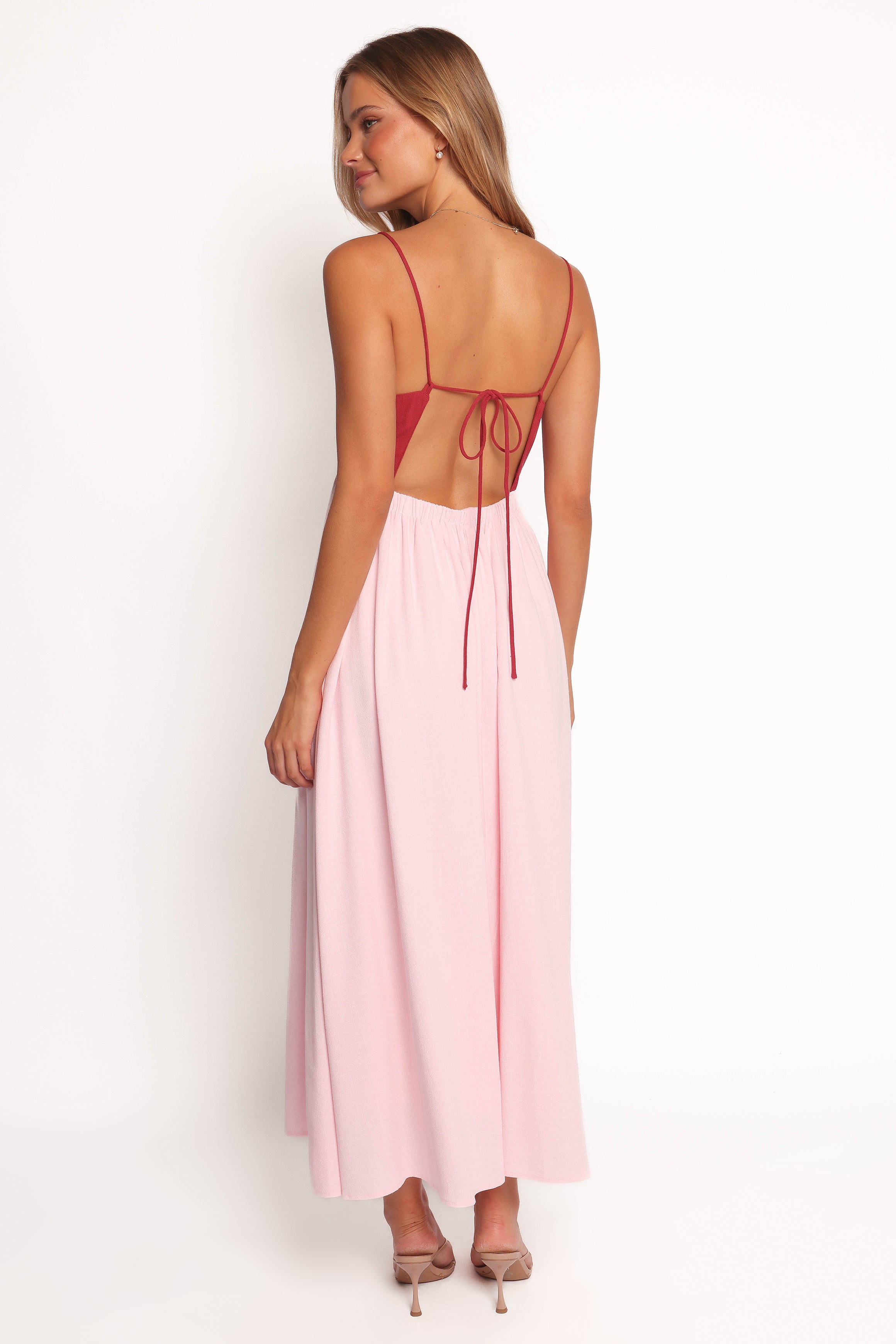 Beatriz Midi Dress - Red/Pink