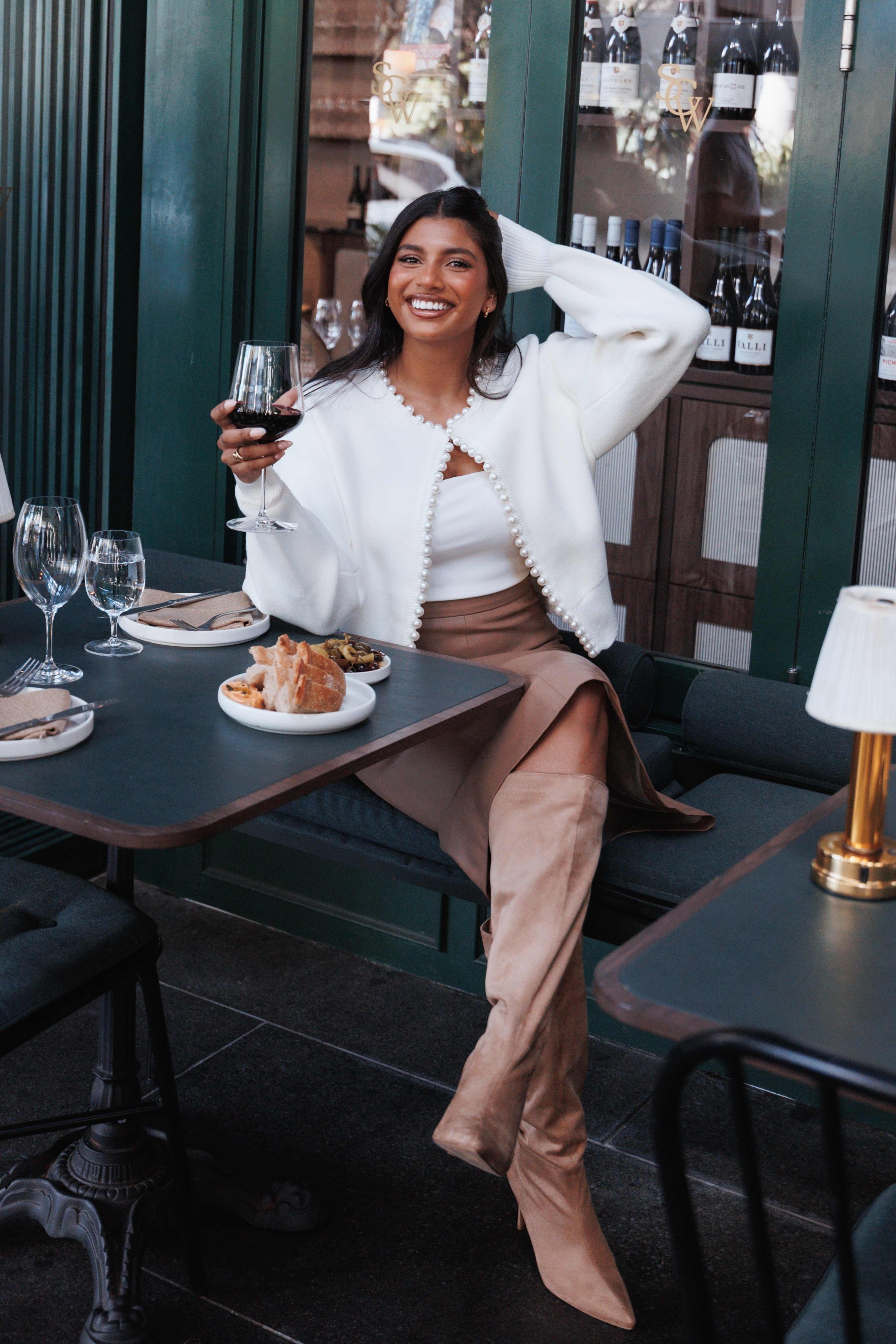 Bloom Pearl Knit Cardigan - Cream