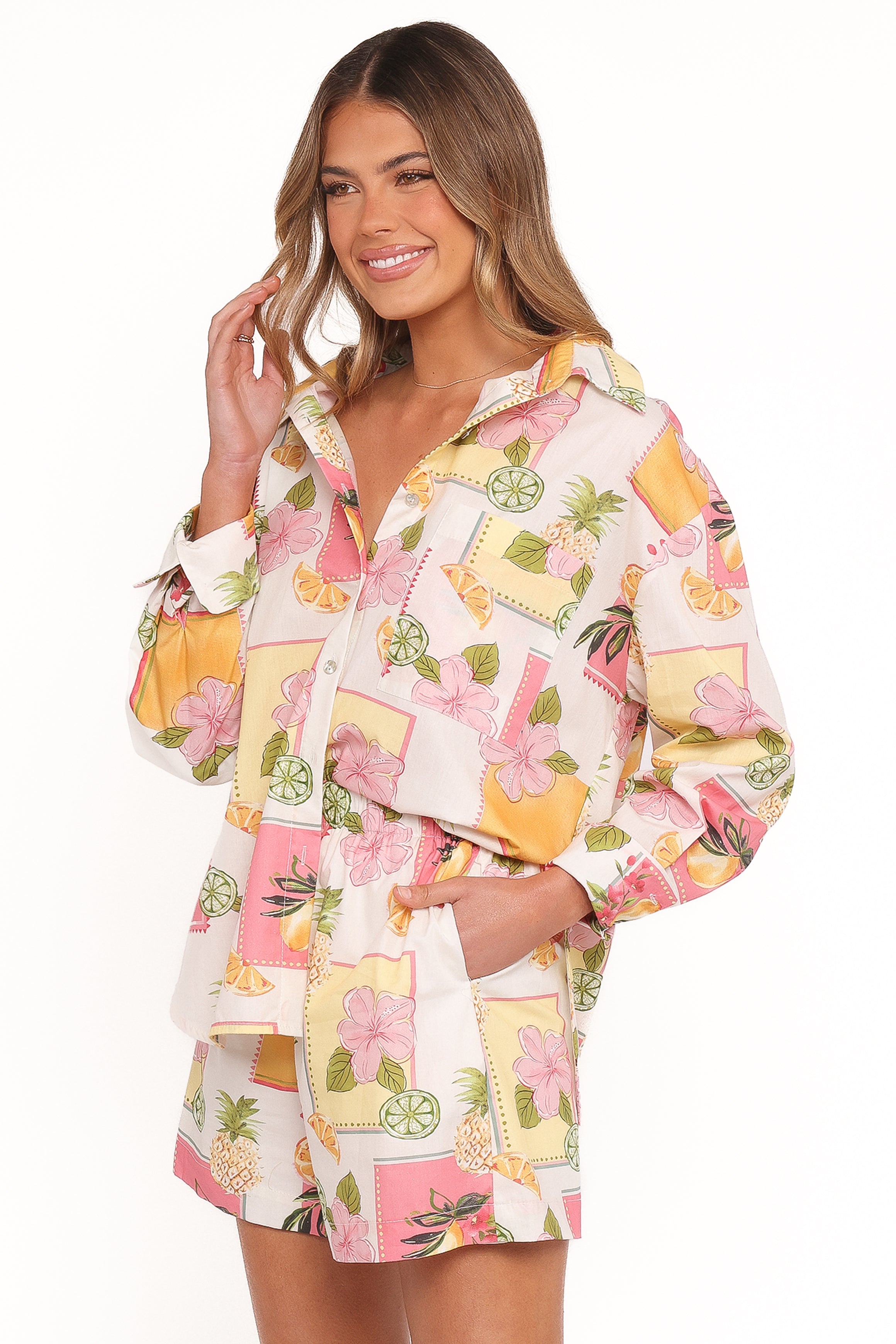 Bonnie Two Piece Set - Pink Lemon