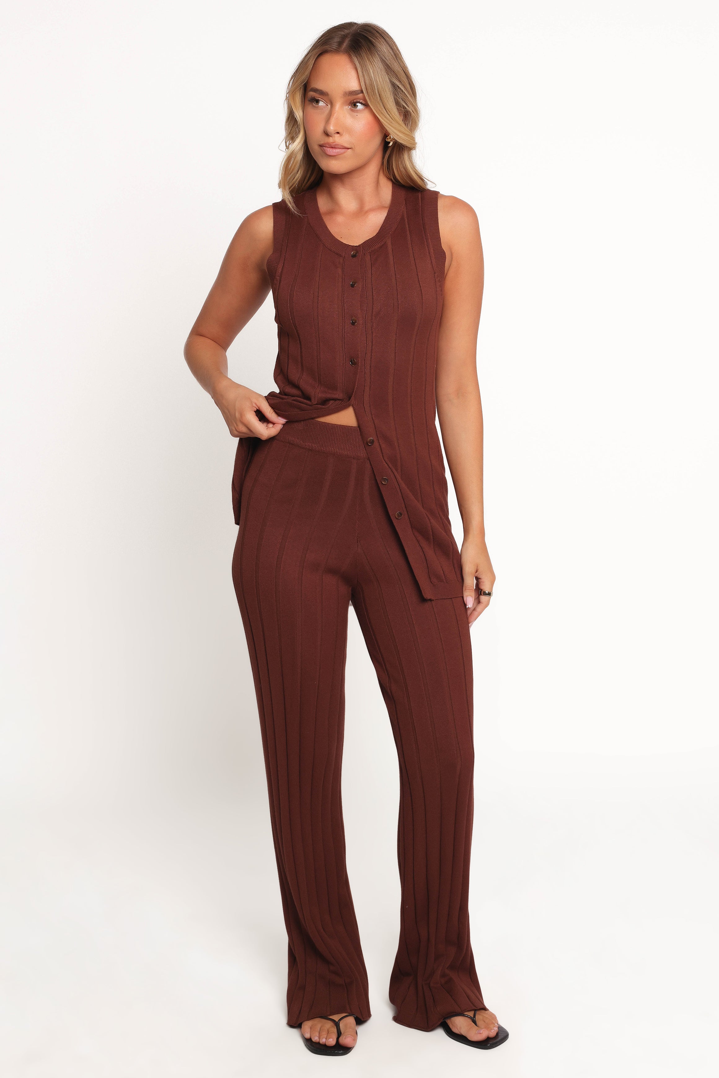 Bowery Knit Set - Chocolate