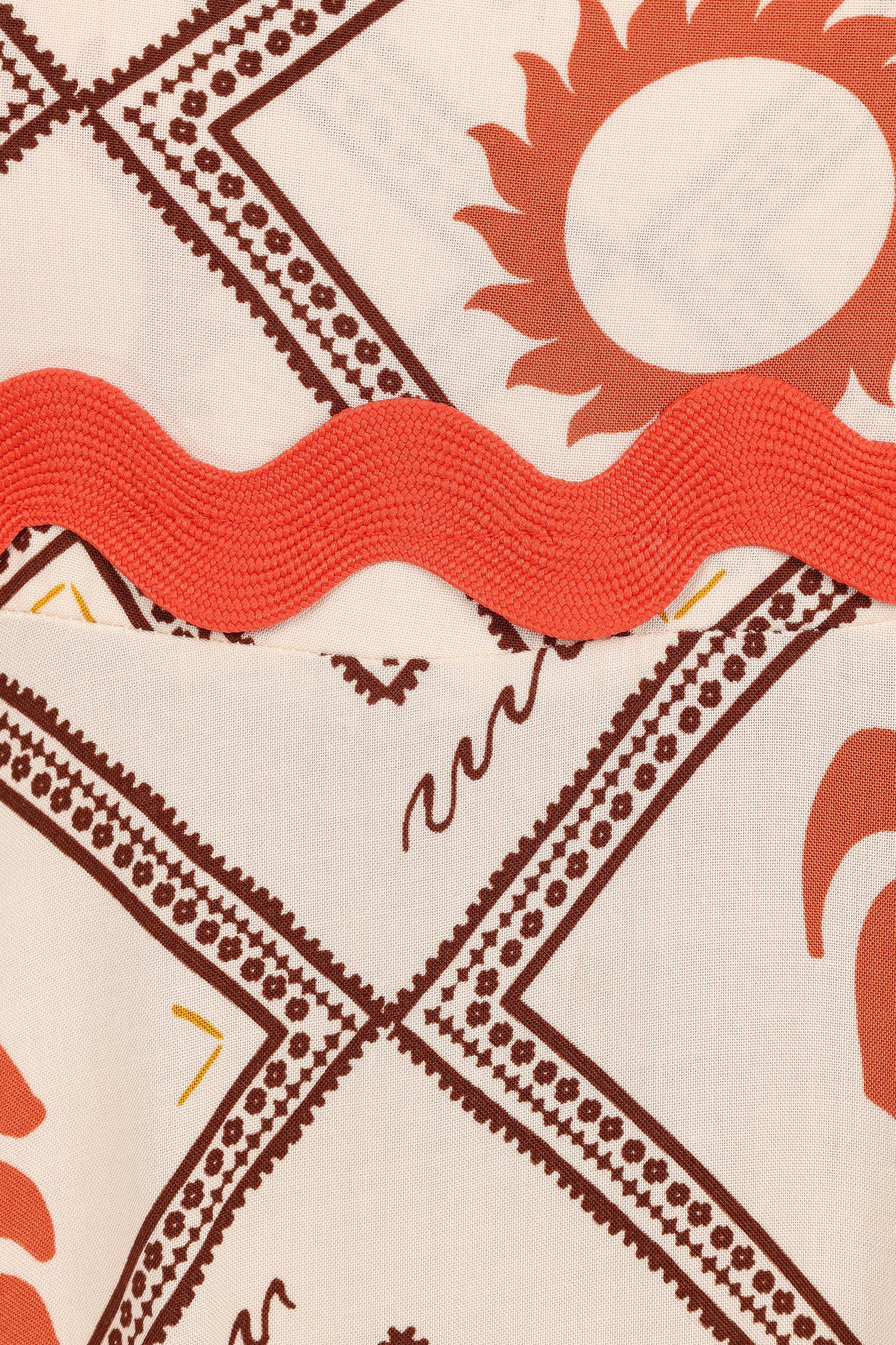 Briella Maxi Dress - White/Orange