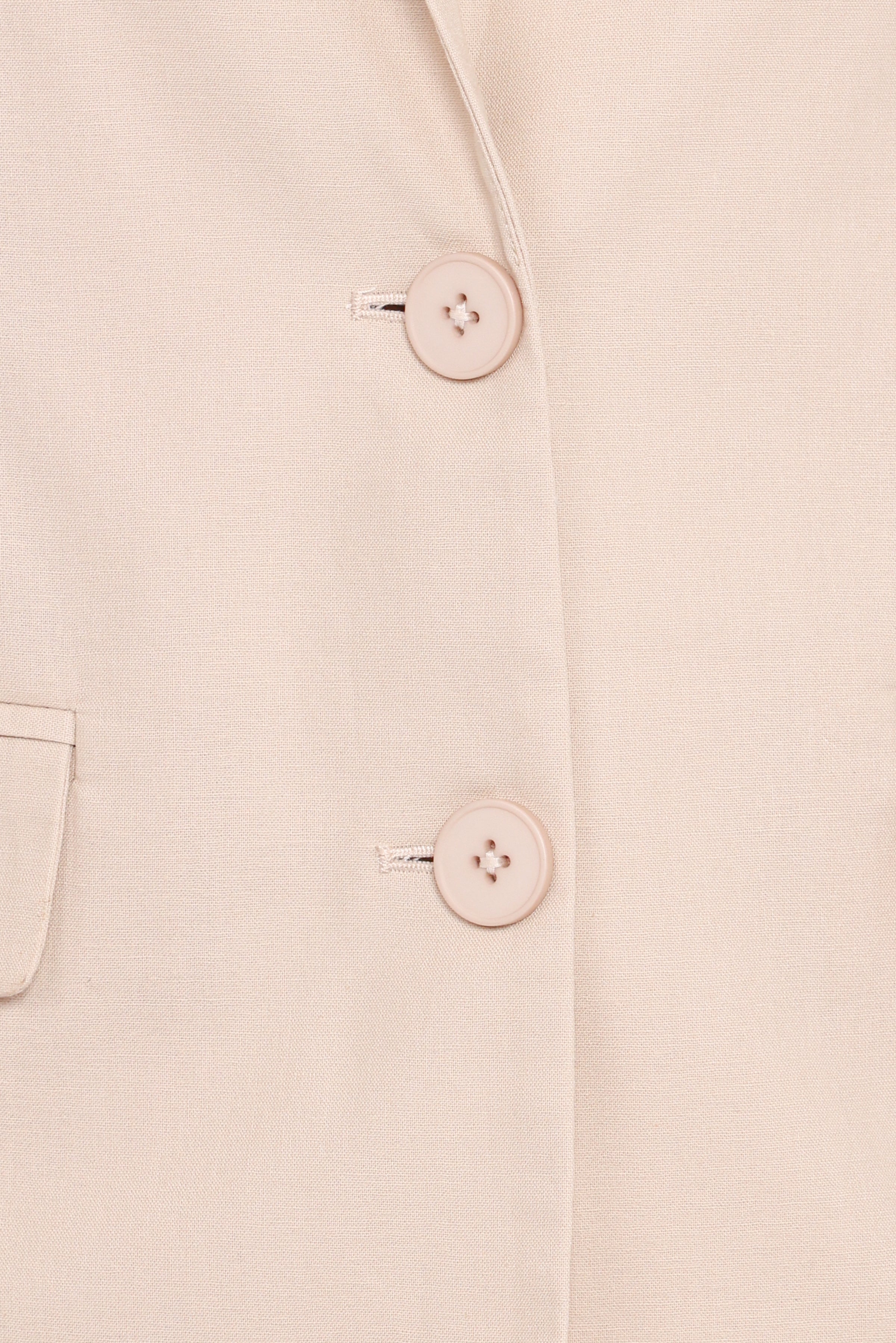 Brielle Short Sleeve Blazer Top - Beige