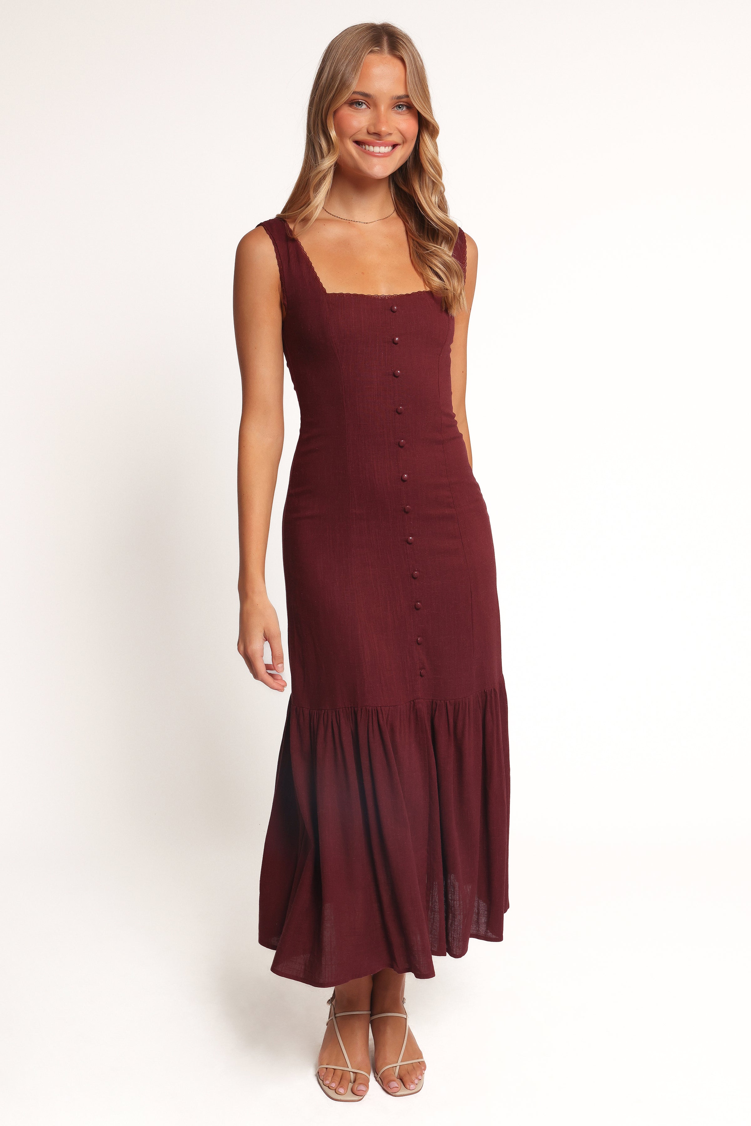 Brisa Maxi Dress - Cherry