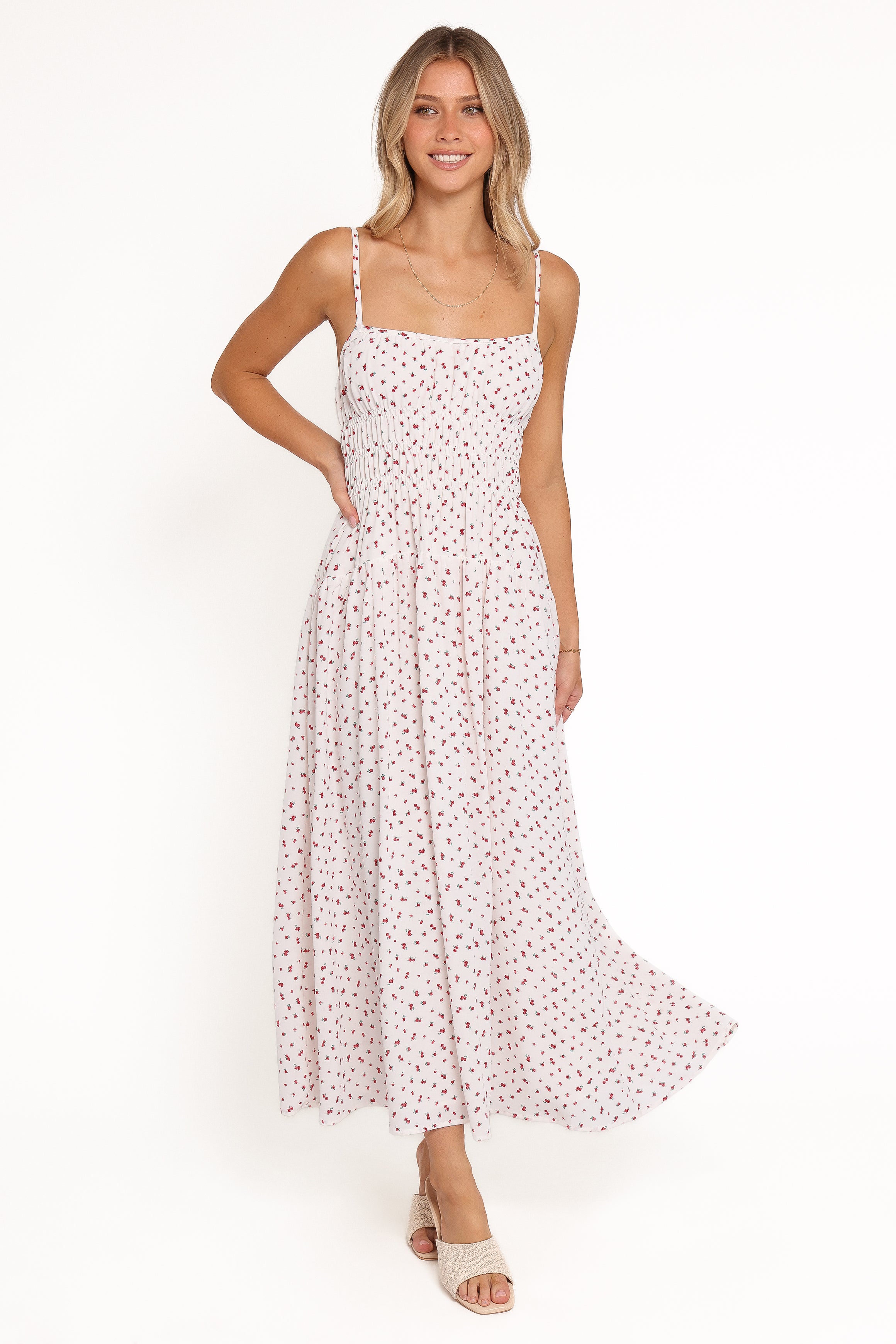 Brittany Maxi Dress - Red Floral
