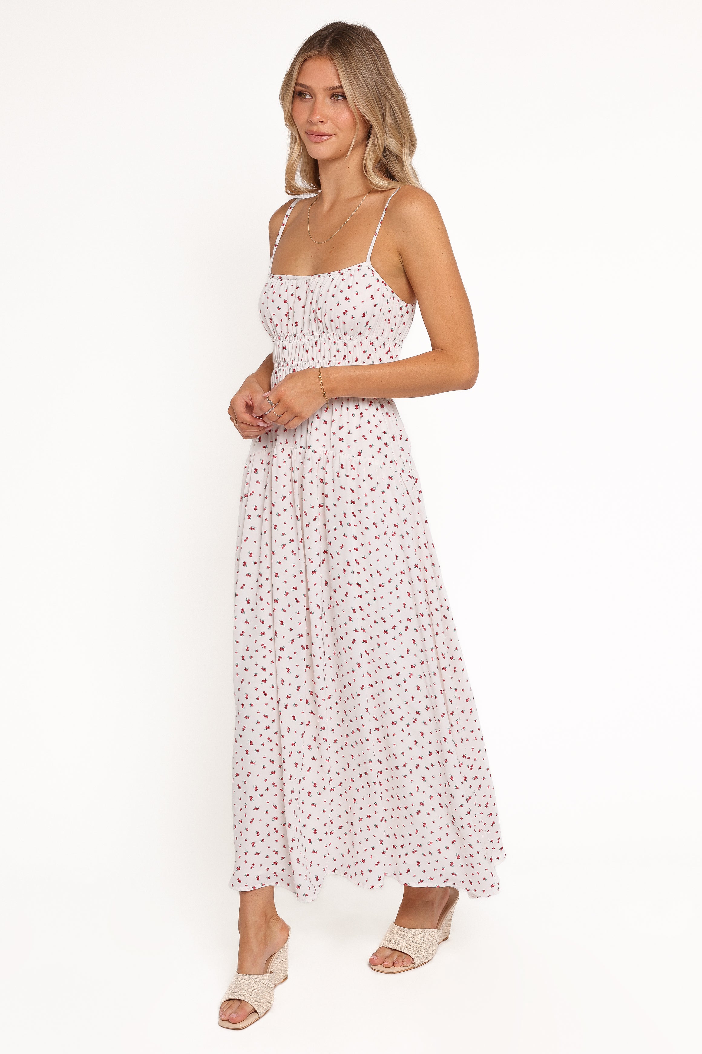 Brittany Maxi Dress - Red Floral