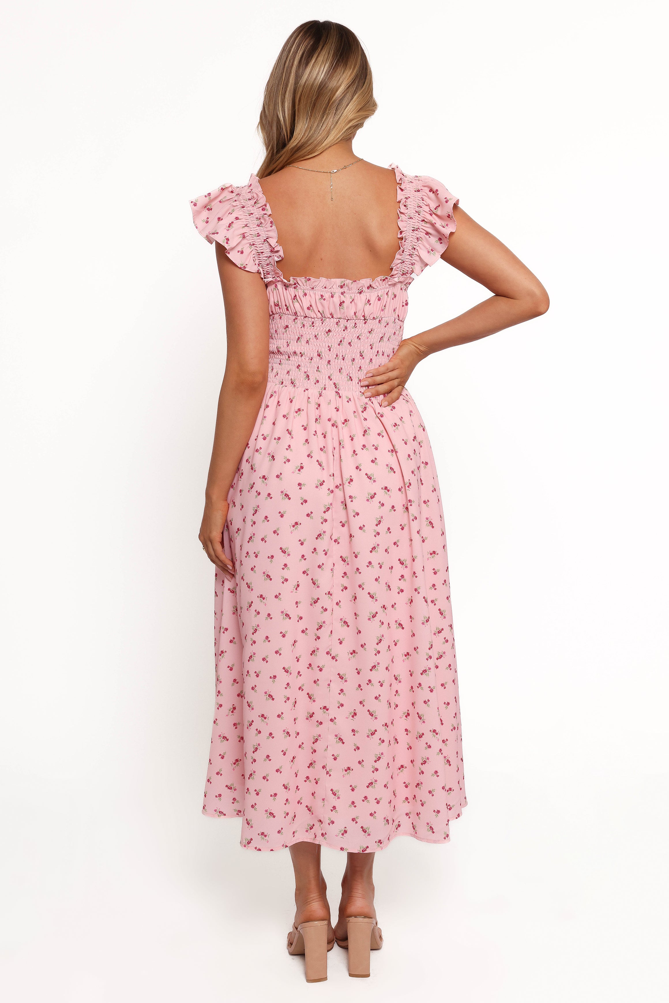 Bronte Midi Dress - Pink Floral