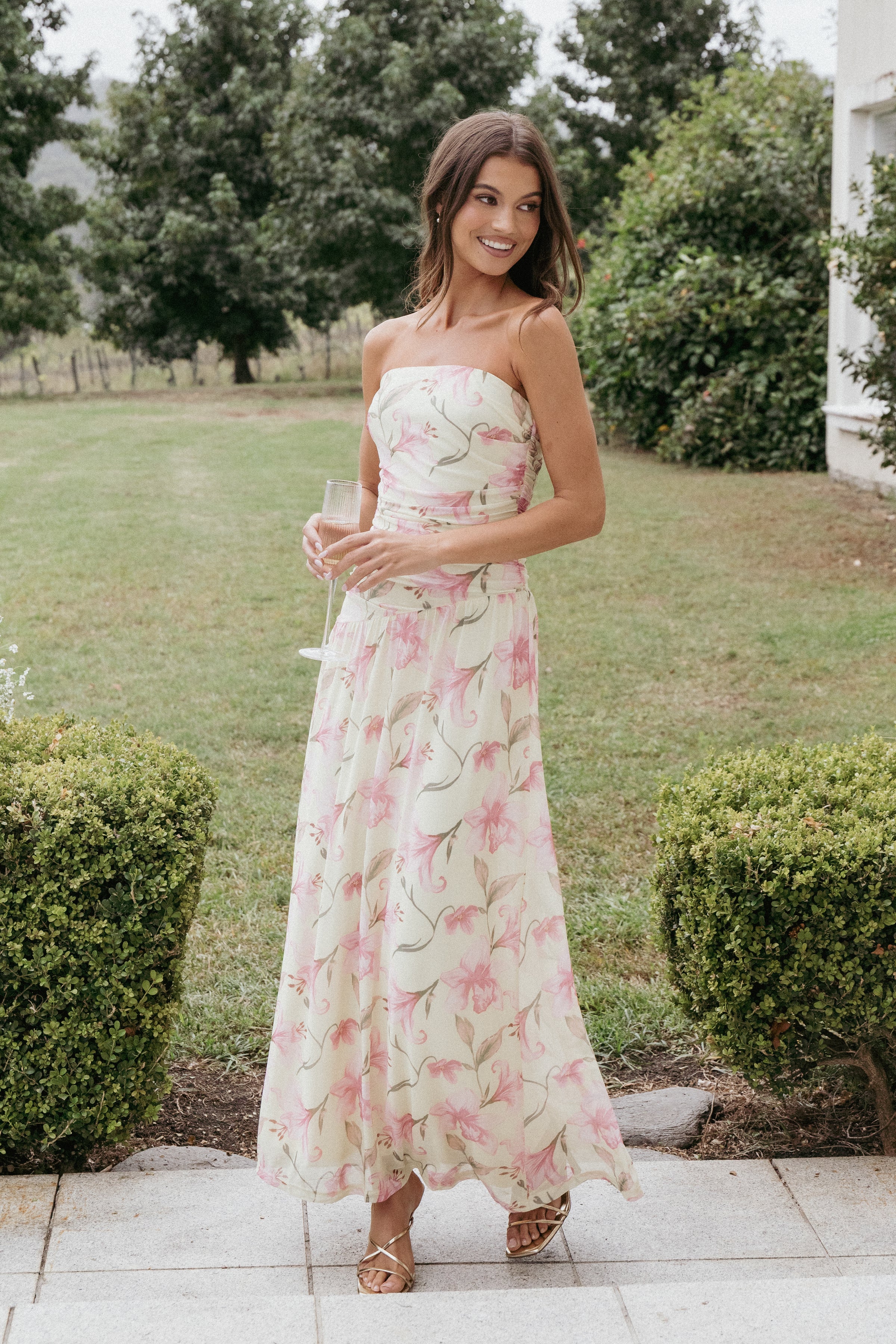 Calypso Maxi Dress - Yellow Floral