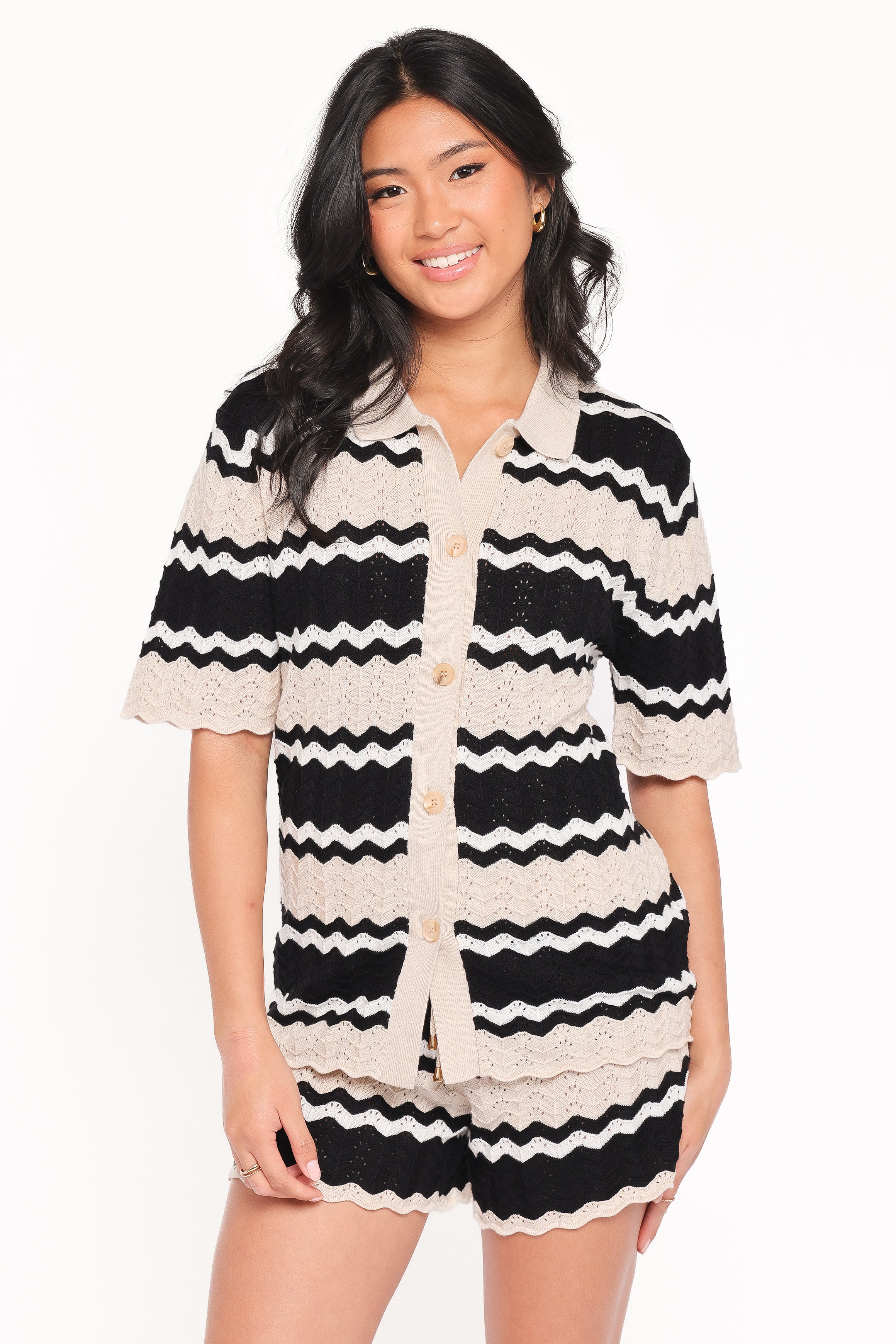 Cam Knitted Shirt - Sand