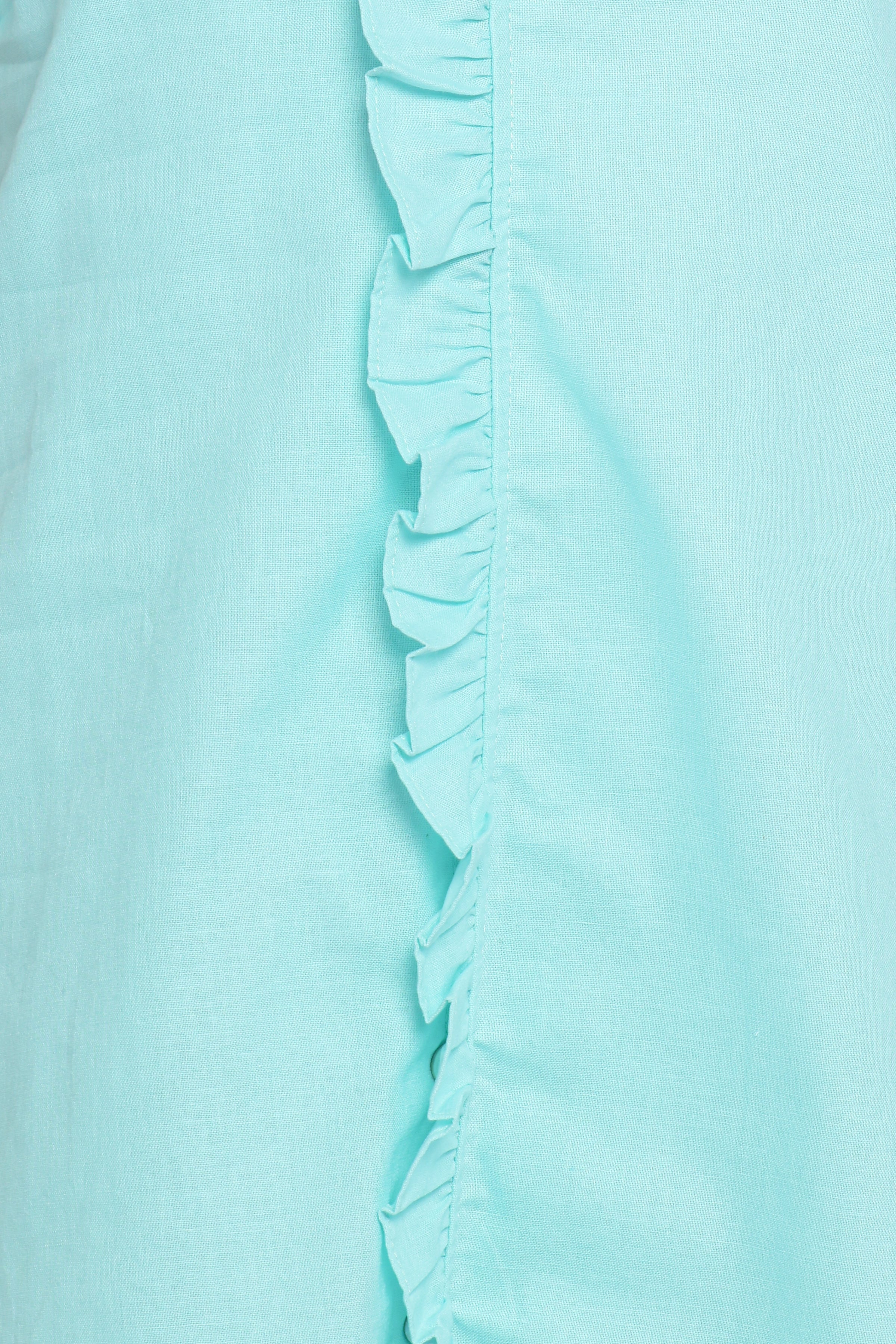 Cassandra Ruffle Mini Dress - Aqua