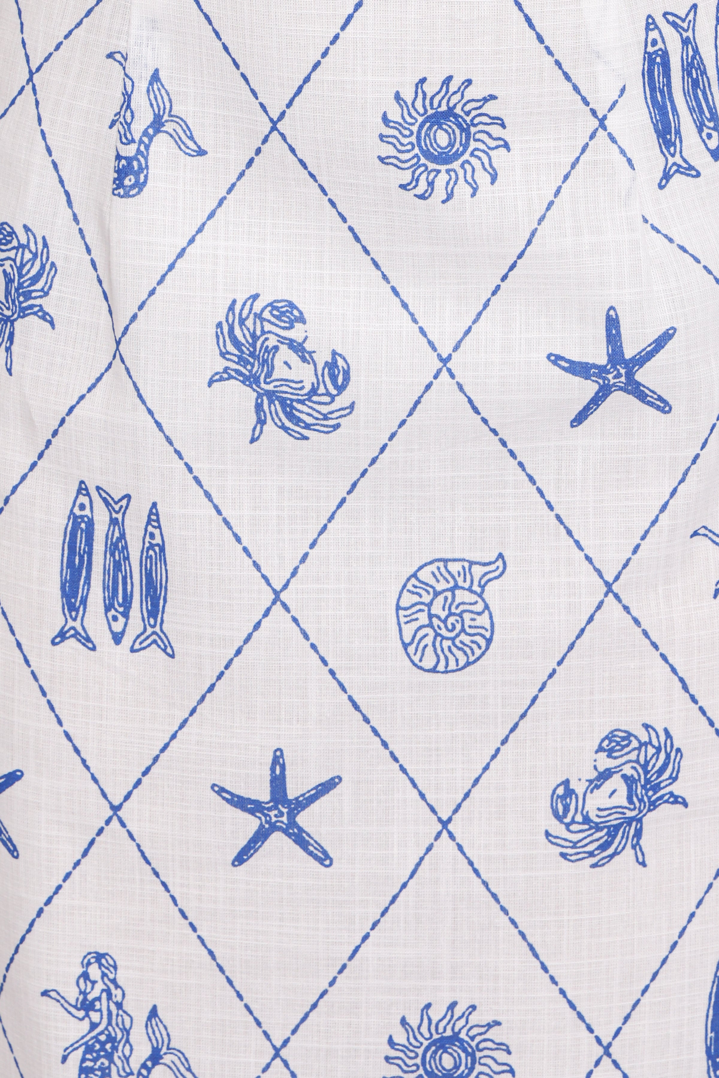 Cassie Midi Dress - Seashell Print