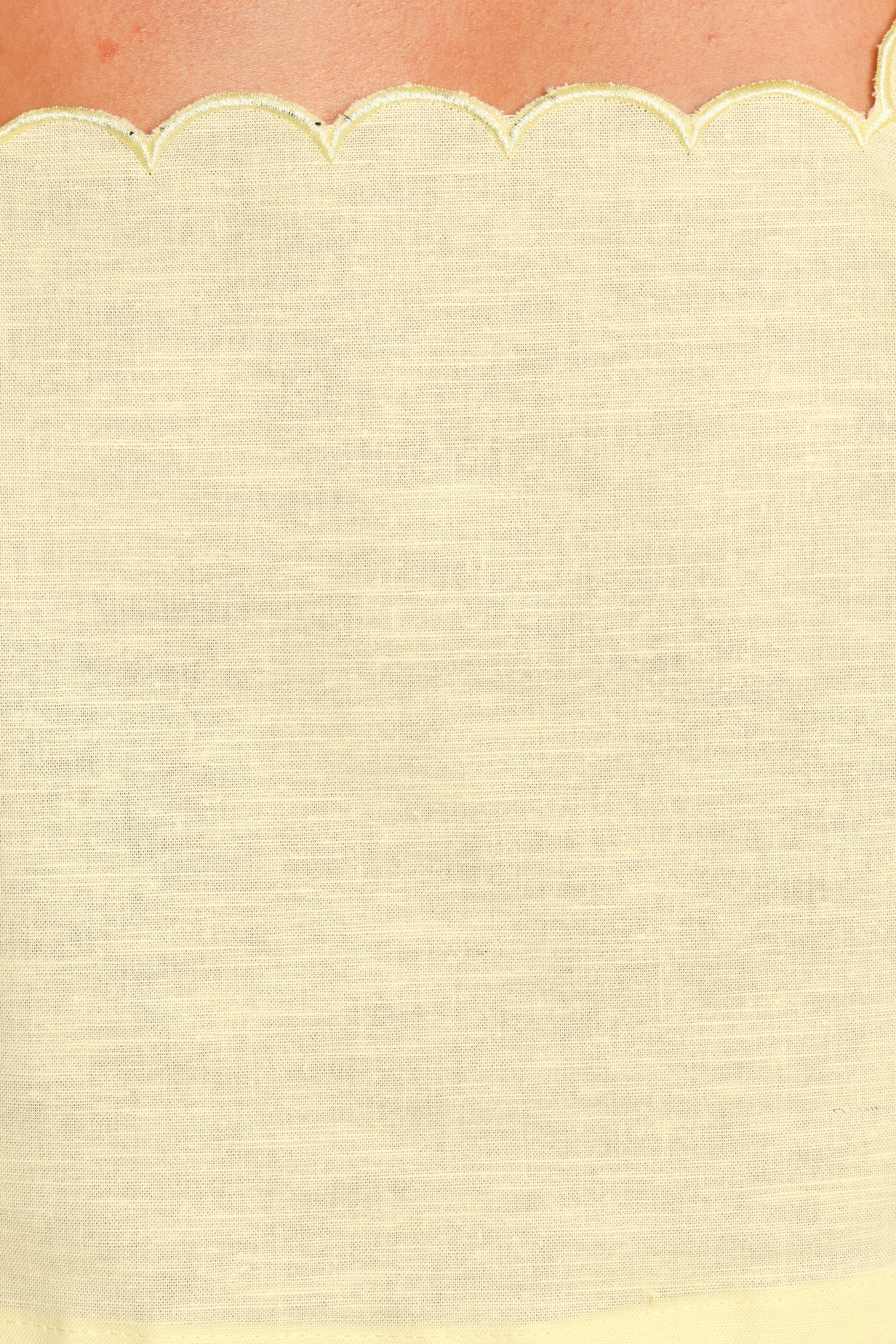 Castiel Scalloped Short Set - Yellow